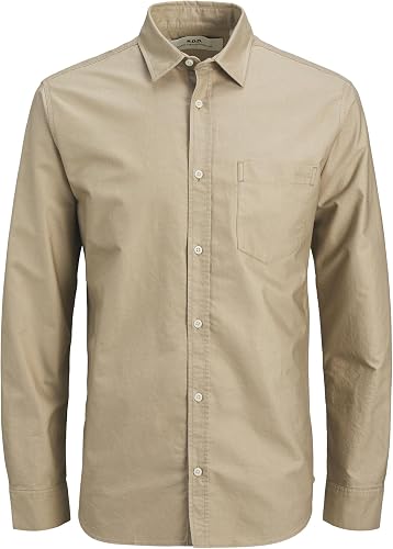 Rddlesner Oxford Solid Shirt L/S Noos, White Pepper, S
