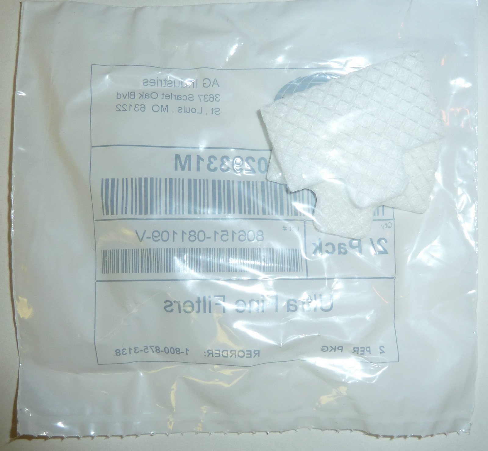 AG Industries AG1029331M Ultra Fine Filter for CPAP. (2-Pack) M-Series