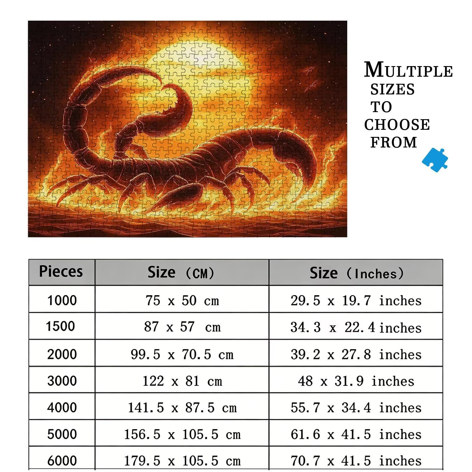 Skorpion Puzzle 1500 elementów, trudne puzzle, drewniane puzzle dla całej rodziny, zestaw "zrób to sam", dla dorosłych, nadają się jako dekoracja ścienna i prezenty dla kobiet, temat: Sen 8p-640