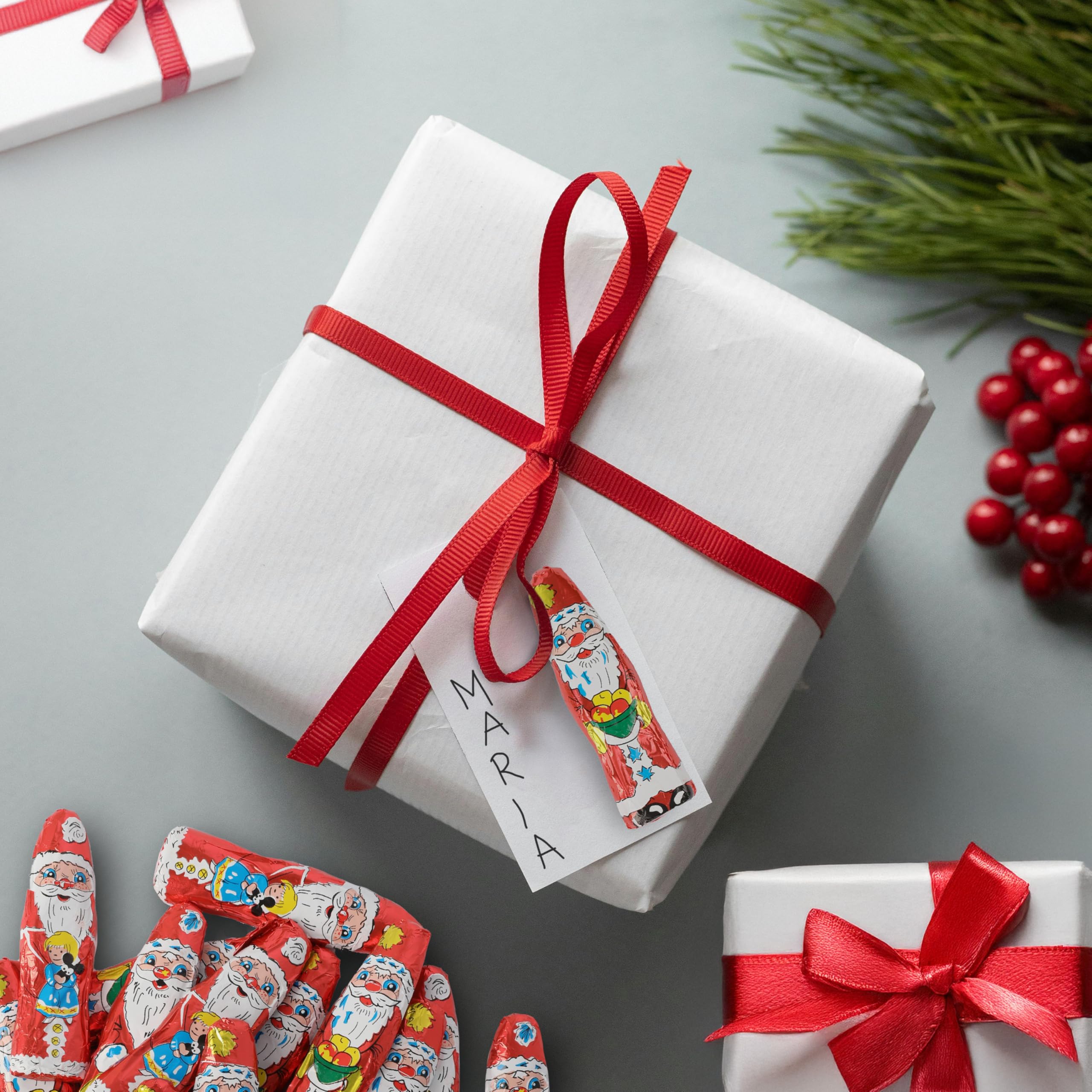 Storz Schoko Weihnachtsmännchen Vorteilspack – 140 Stück à 5,5g – Schokolade einzeln verpackte Nikolaus Schokolade – Ideal für als Adventskalender Füllung oder Schulen, Kitas & Weihnachtsgeschenke