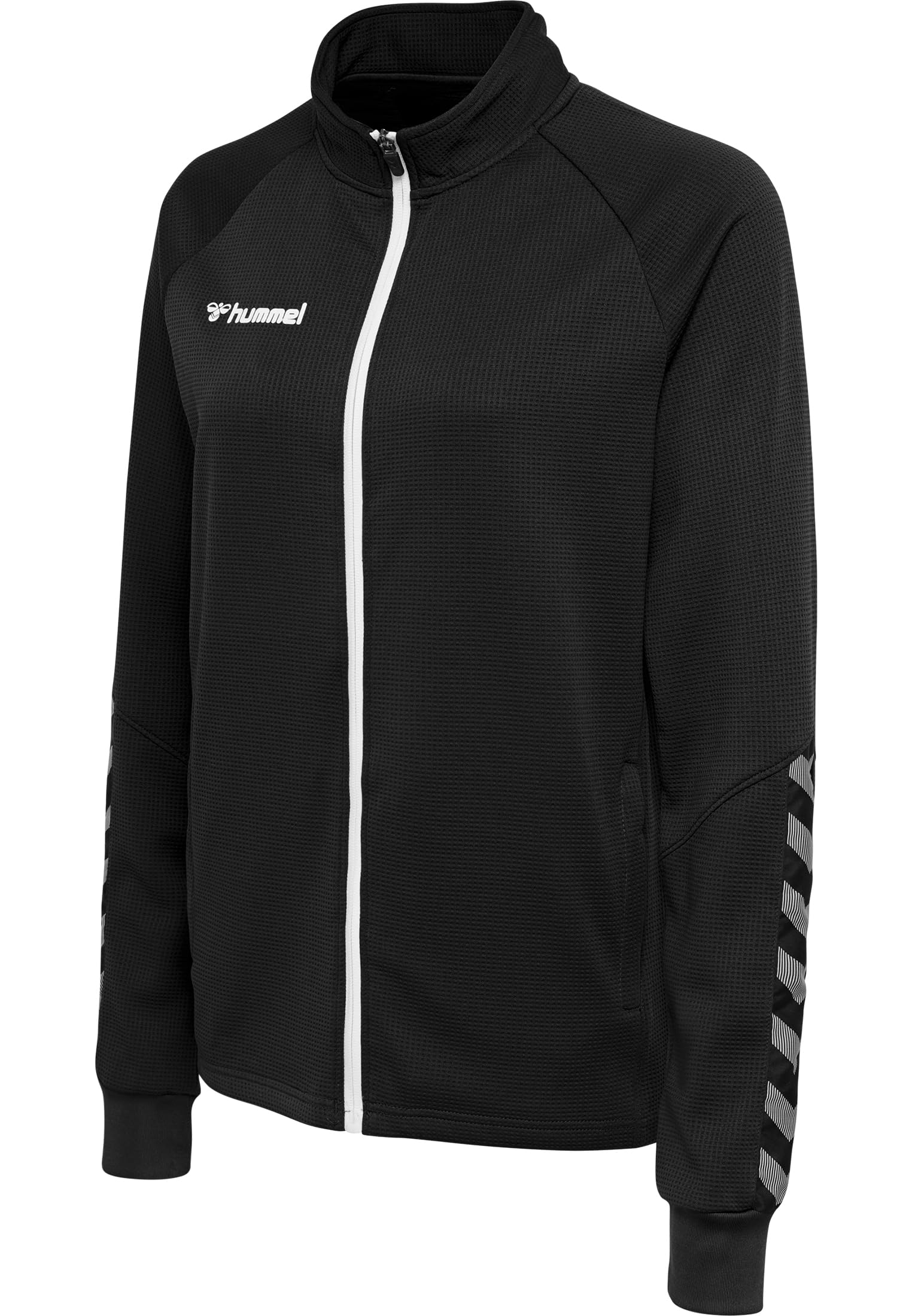 hummel AUTHENTIC Sportjacke Damen - Trainingsjacke & Laufjacke - Dünne Jacke für Sport, Fitness und Alltag - mit Reißverschluss, Taschen und Stehkragen - aus Polyester-Strickstoff