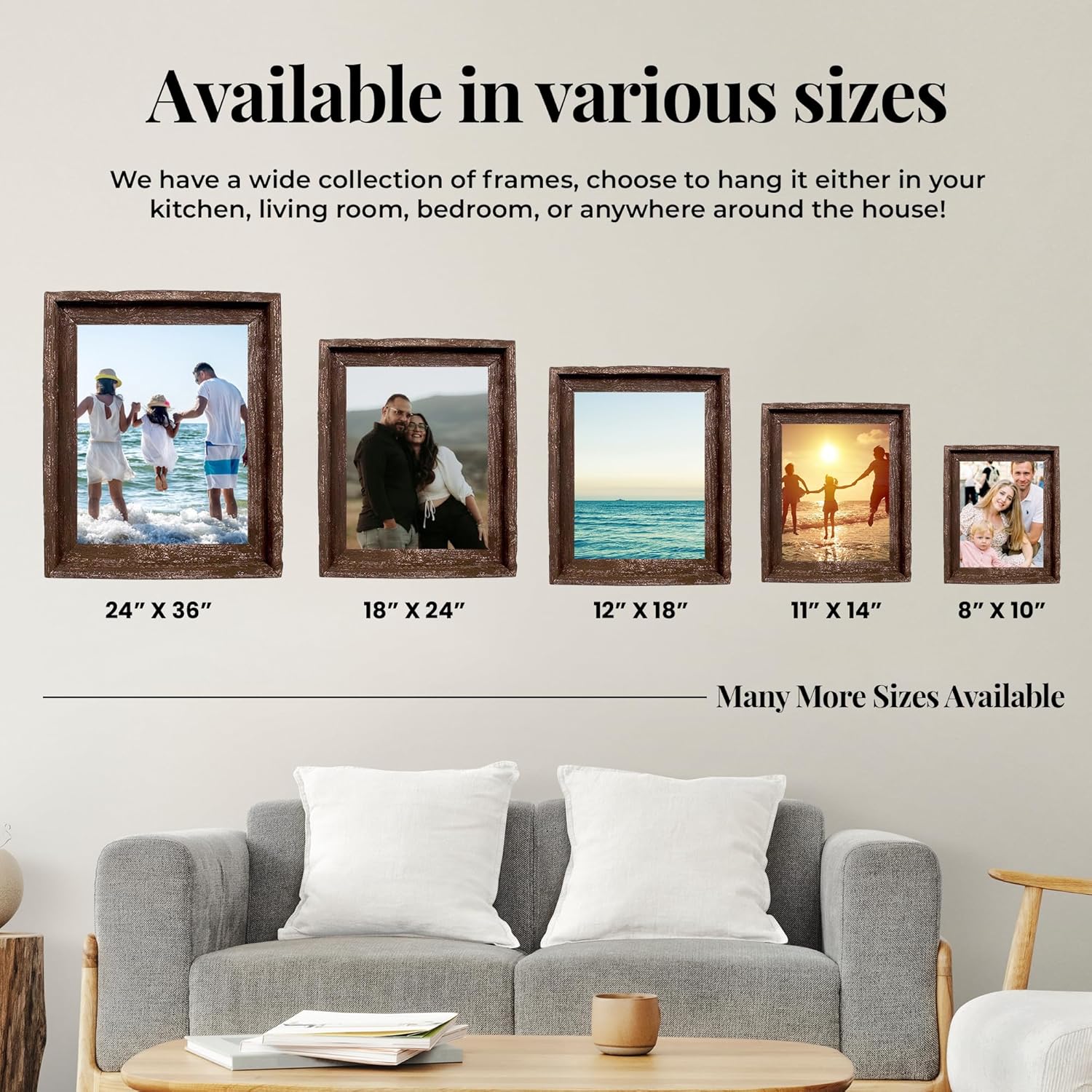 Rustic Espresso Reclaimed Wood 5x7 Picture Frame