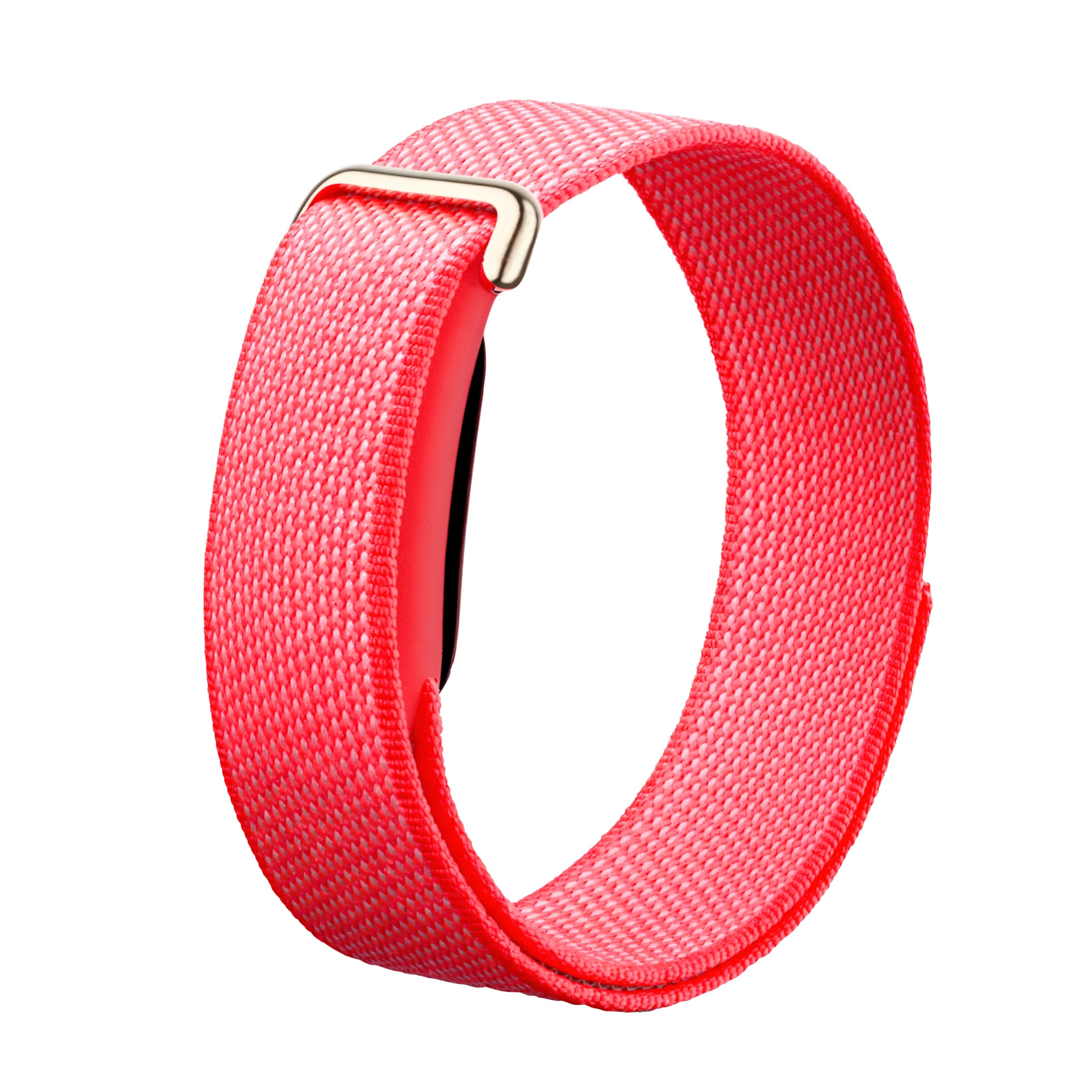 AR LABS Performance Loop Band Compatible with Google Fitbit Air | Woven Micro-Adjustable Replacement Strap for Workouts, Sleep & Daily Wear (Coral Pink)
