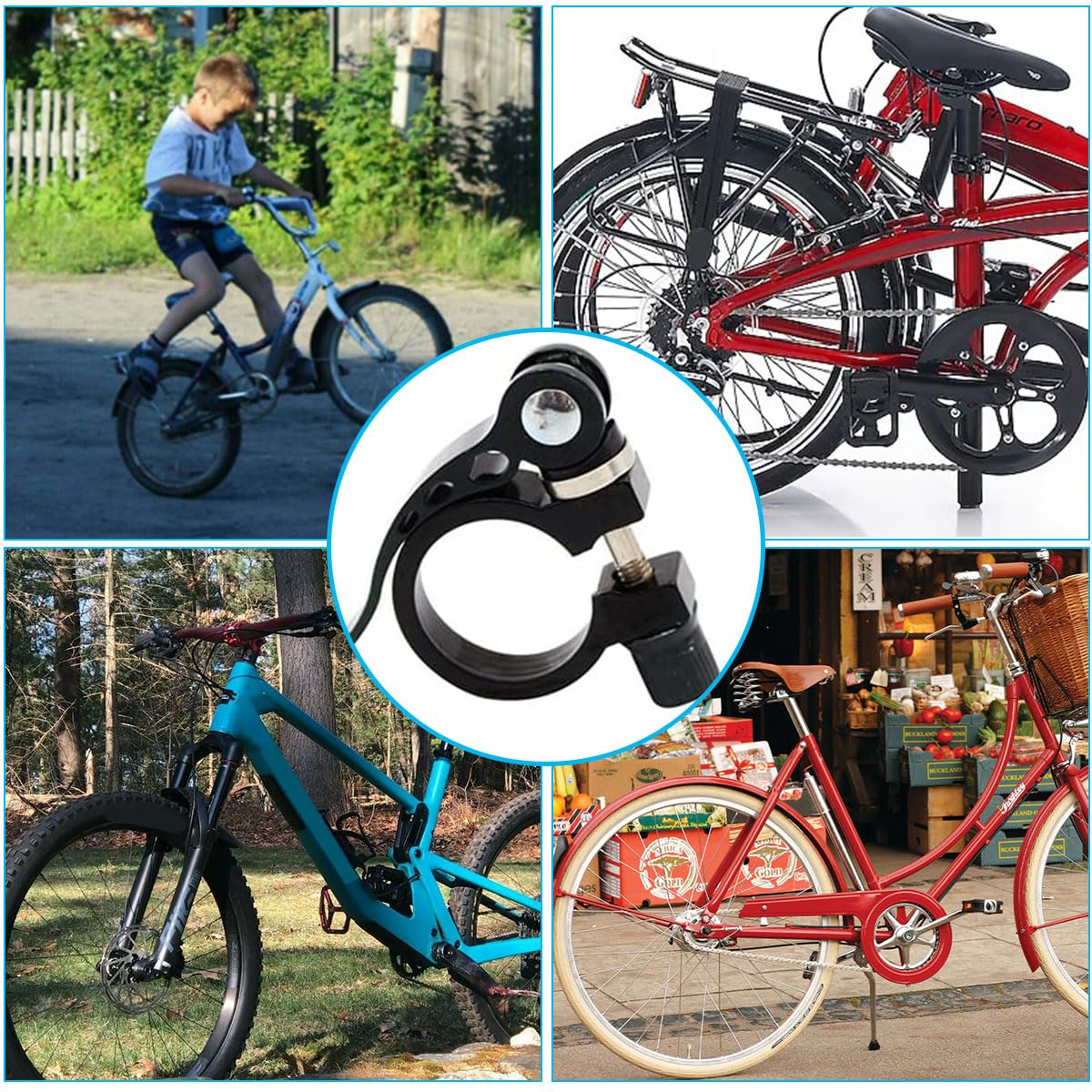 Fahrrad Sattelsttzenklemme, 2PCS Schnellspanner Fahrrad Sattelklemme,  Fahrradsattel Halterung, 31,8 mm/34,9 mm Fahrradsattel Befestigung,  Sattelkloben aus Aluminiumlegierung (Schwarz) : Amazon.de: Sport & Freizeit