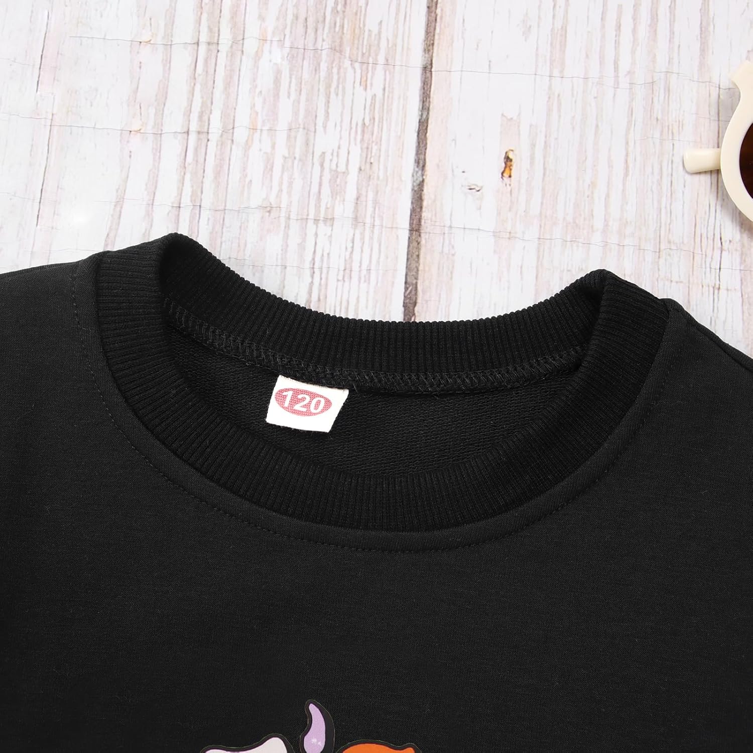 CM C&M WODRO Girls Halloween Crewneck Sweatshirts Ghost Graphic Pullover Tops Kids Cute Clothes Long Sleeve Shirt 6-12 Years - Image 4