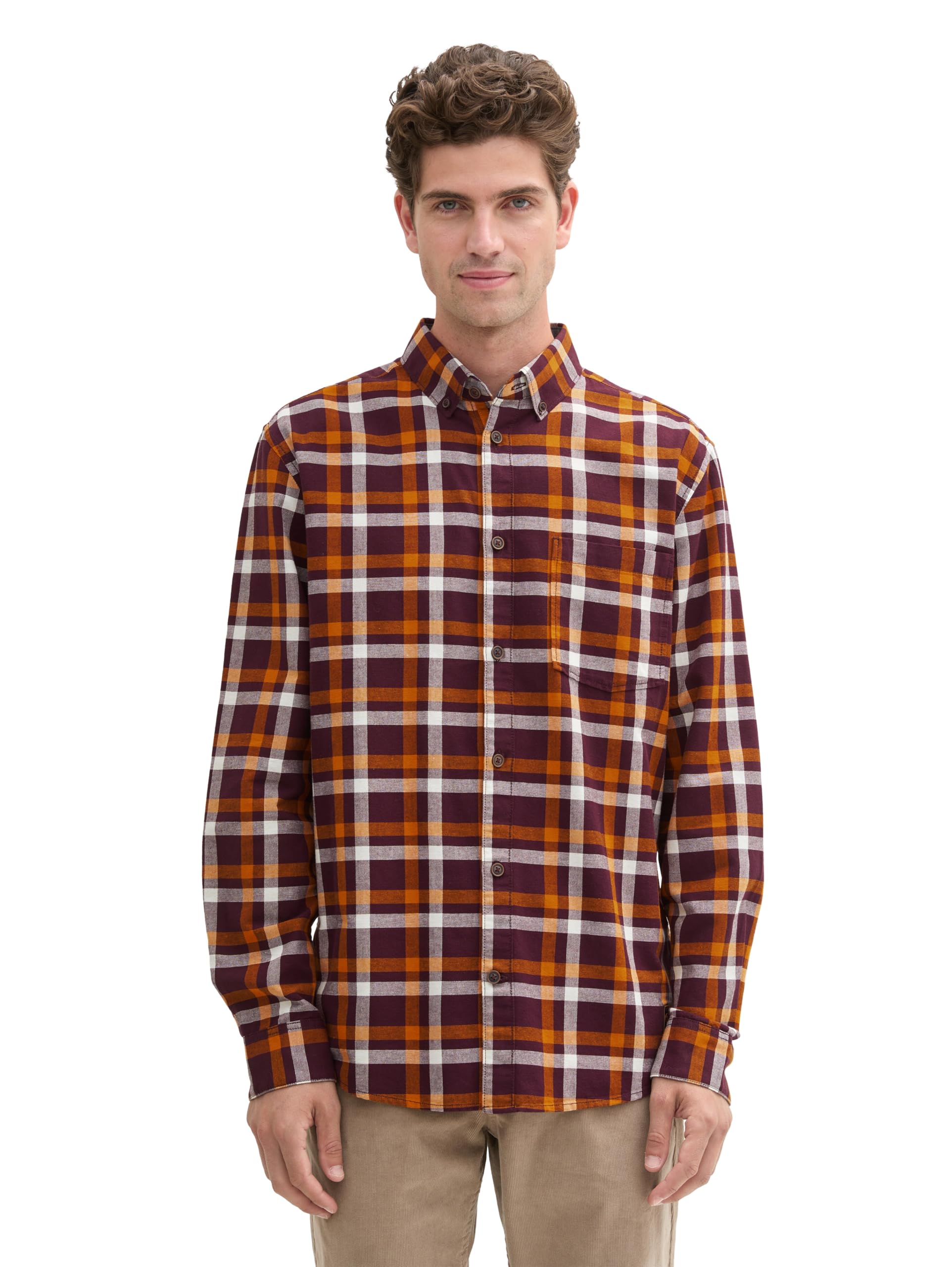 Tom Tailor Herren 1043799 Regular Fit Hemd im Karomuster (1er Pack)