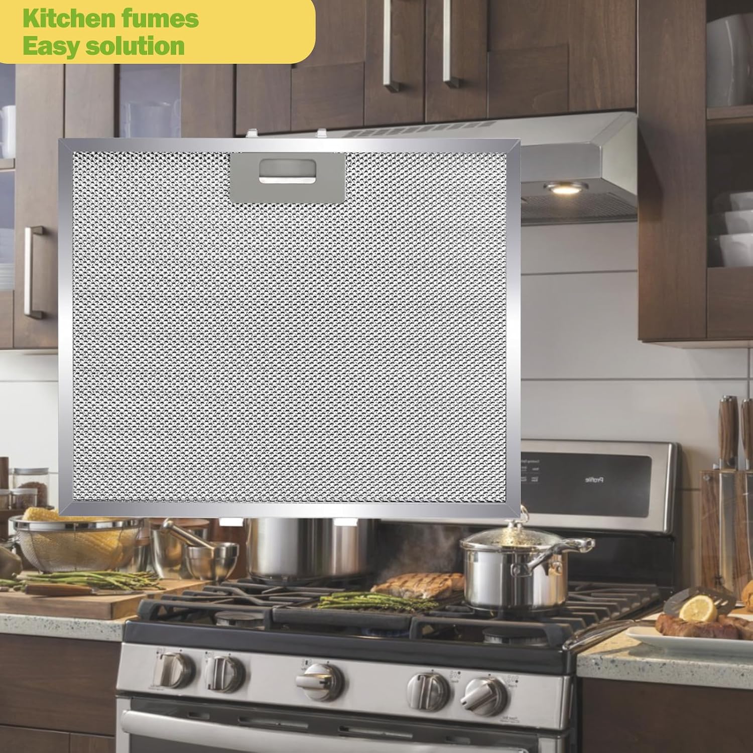 WB02X11011 Filter for GE Range Hood, Replacement, 14-1/2 x 11-5/8 | Fits GE JV636H1SS / JV636H2SS / JV536 Series, Size 14-1/2" x 11-5/8", 5-Layer Aluminum Grease Filter