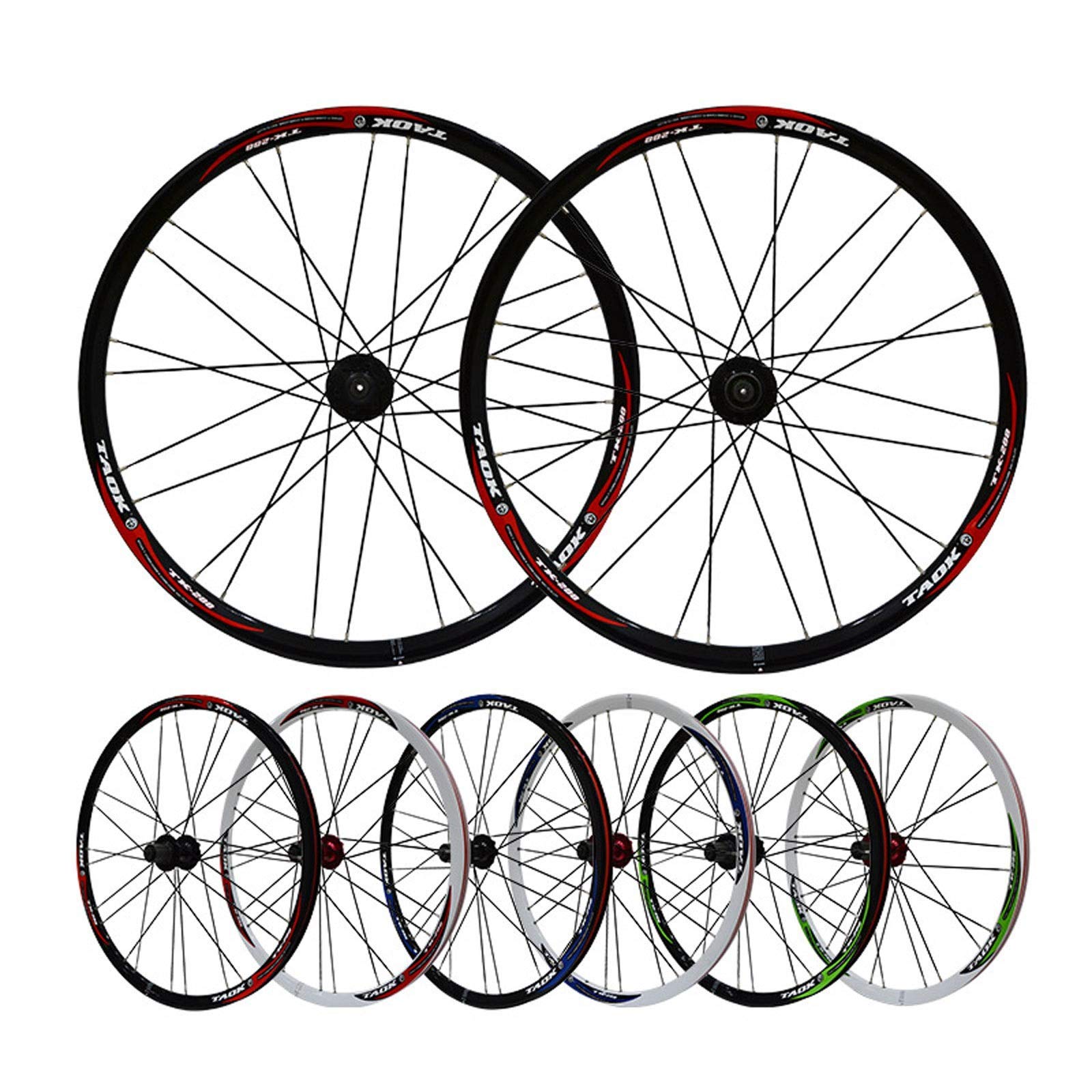 Fahrradradsatz 26-Zoll-Mountain Wheel-Set Fahrrad vorne hinten Doppelschichtlegierung Felgenscheibe Bremsnabe Schnellspanner Für 7/8/9 Geschwindigkeit