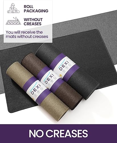 Miniatura 6 de DEXI Juego de 2 alfombras y tapetes de cocina, delgados, antideslizantes, lavables, tapetes de cocina absorbentes para el piso, tapete cómodo para