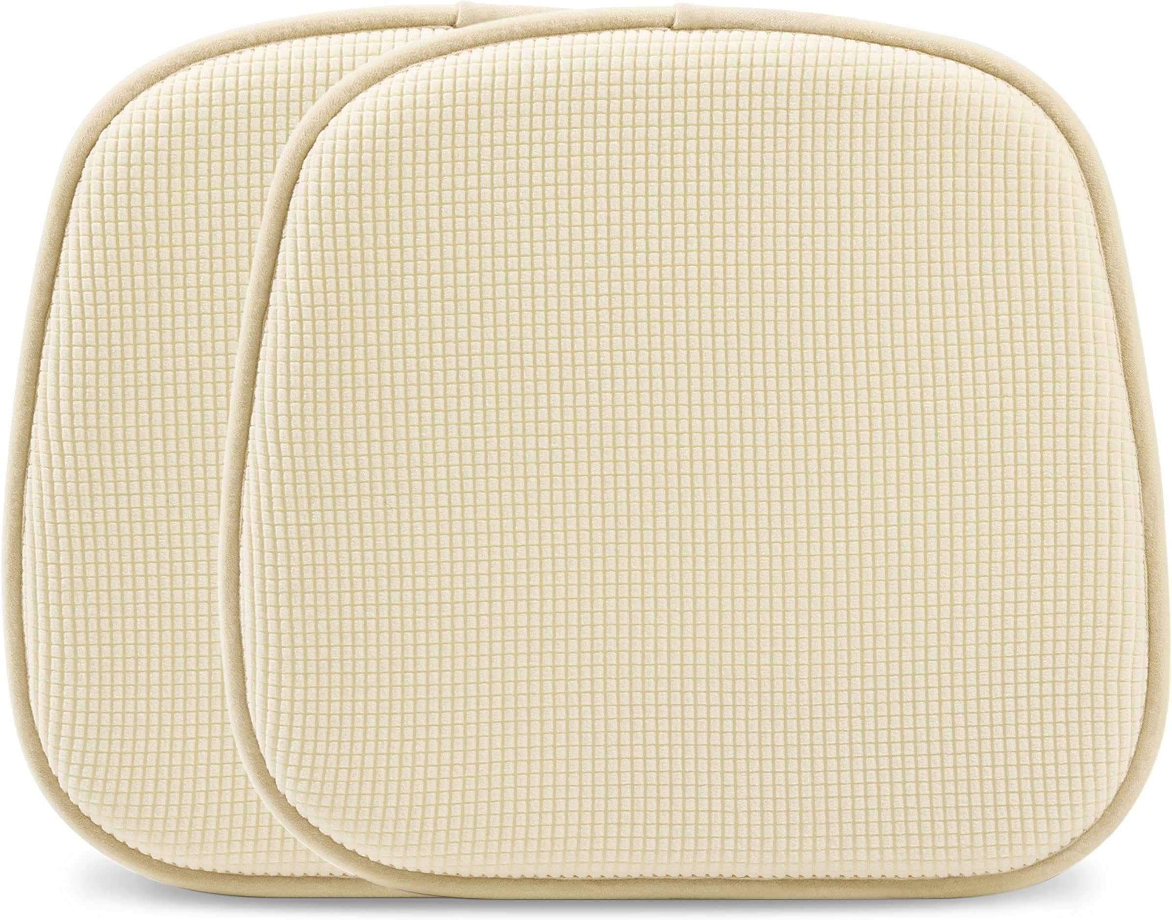 Shinnwa Kitchen Seat Cushions Set of 2, Non Slip Dining Chair Cushions, U-Shaped Indoor Chair Pads, 2 Pack, 15 x 16 Inches, Beige
