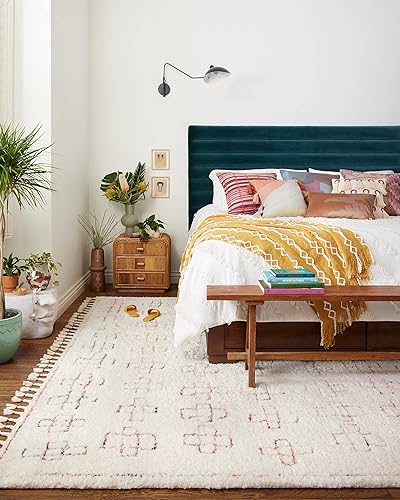 Justina Blakeney x Loloi Ronnie Collection RON-05 - Alfombra decorativa color marfilatardecer de 2 pies 2 pulgadas x 3 pies 9 pulgadas