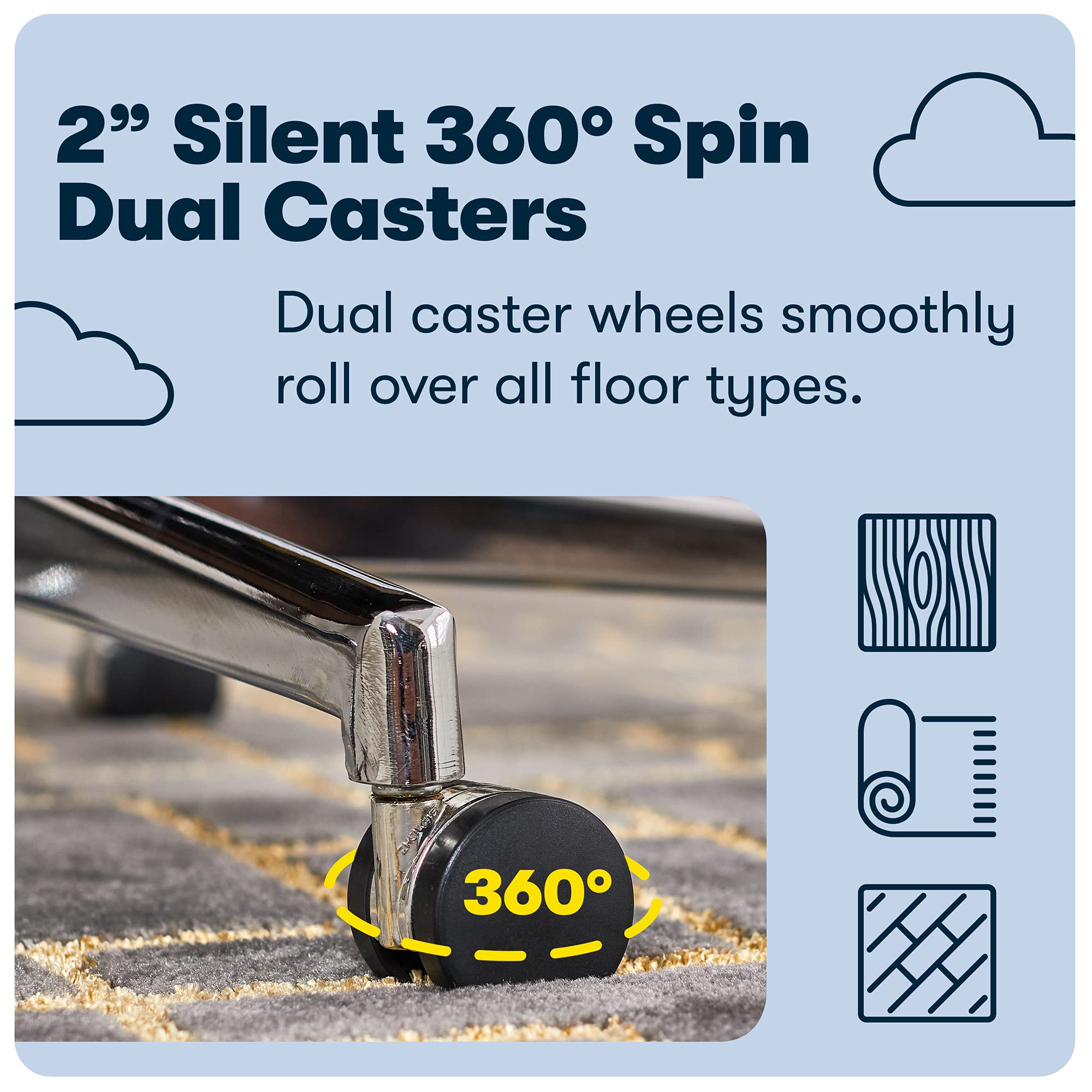 Serta Ashland Home Office Desk Chair with Button Tufted Mid-Back, Memory Foam Cushion and Padded Arms, Mid Century Modern Vanity Armchair with Wheels for Bedroom, Chrome Metal Base, Charcoal Gray