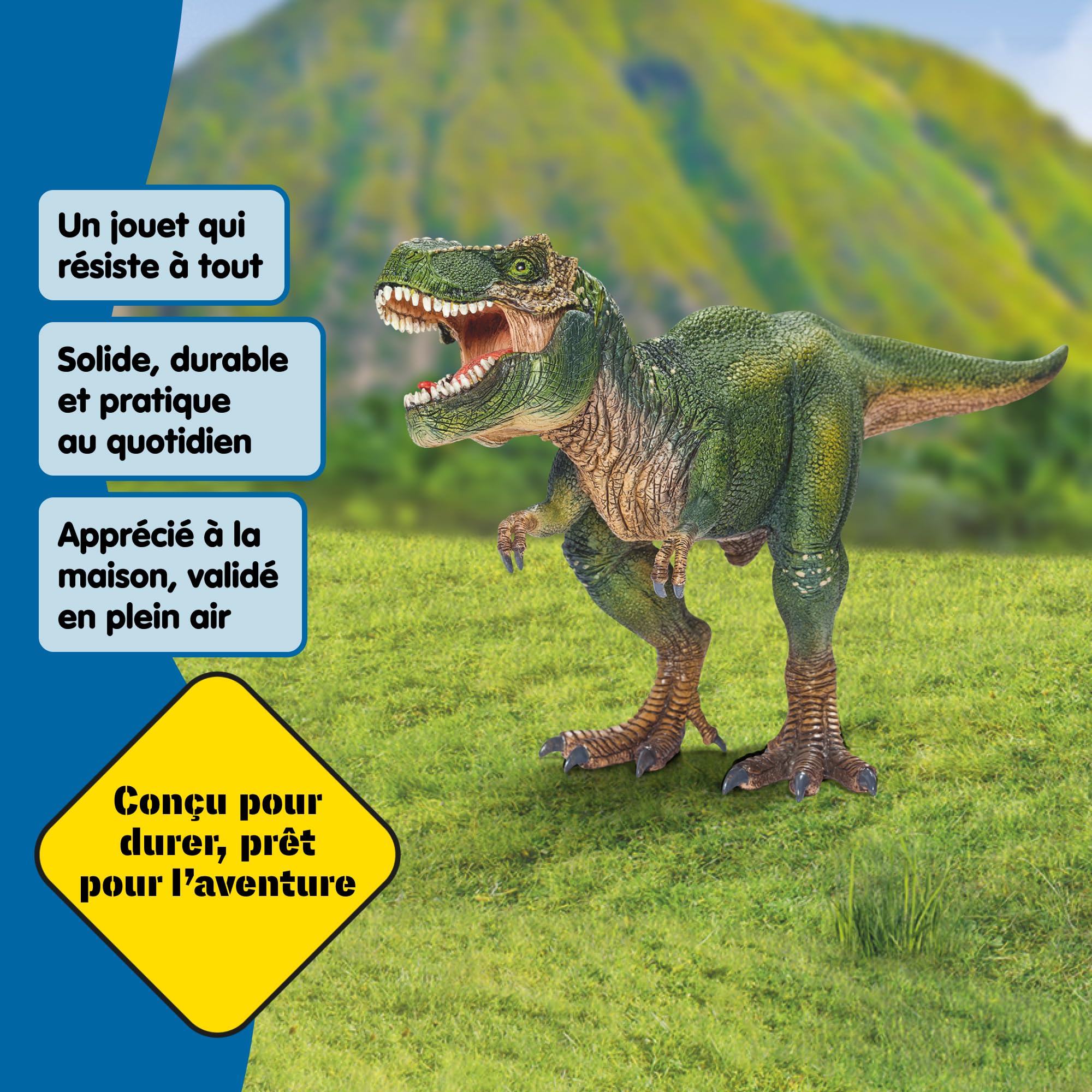 Schleich Dinosaure Tyrannosaurus Rex 14525 Figurine réaliste mâchoire Mobile Jouet dès 3 Ans 28 x 10 x 14 cm