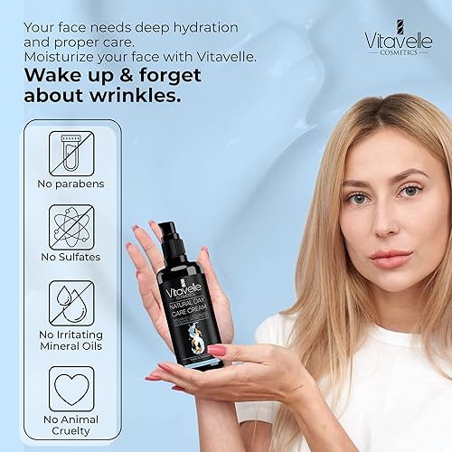 Miniatura 8 de VITAVELLE Crema de día antienvejecimiento, crema facial hidratante de retinol y colágeno de día y noche con ácido hialurónico y aceite de argán