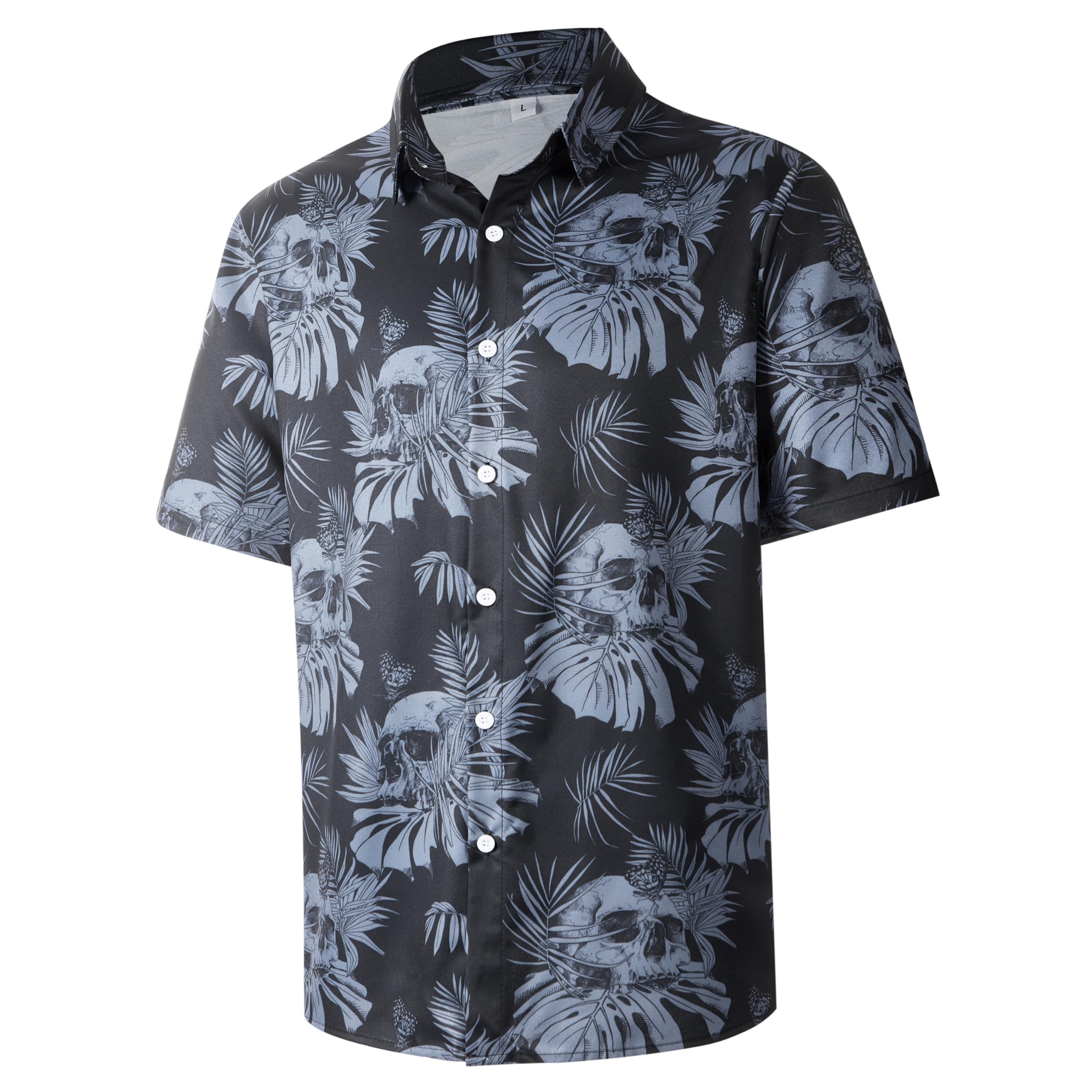 Men's Casual Button Down Shirts Regular Fit Short Sleeve Hawaiian Shirt for Men