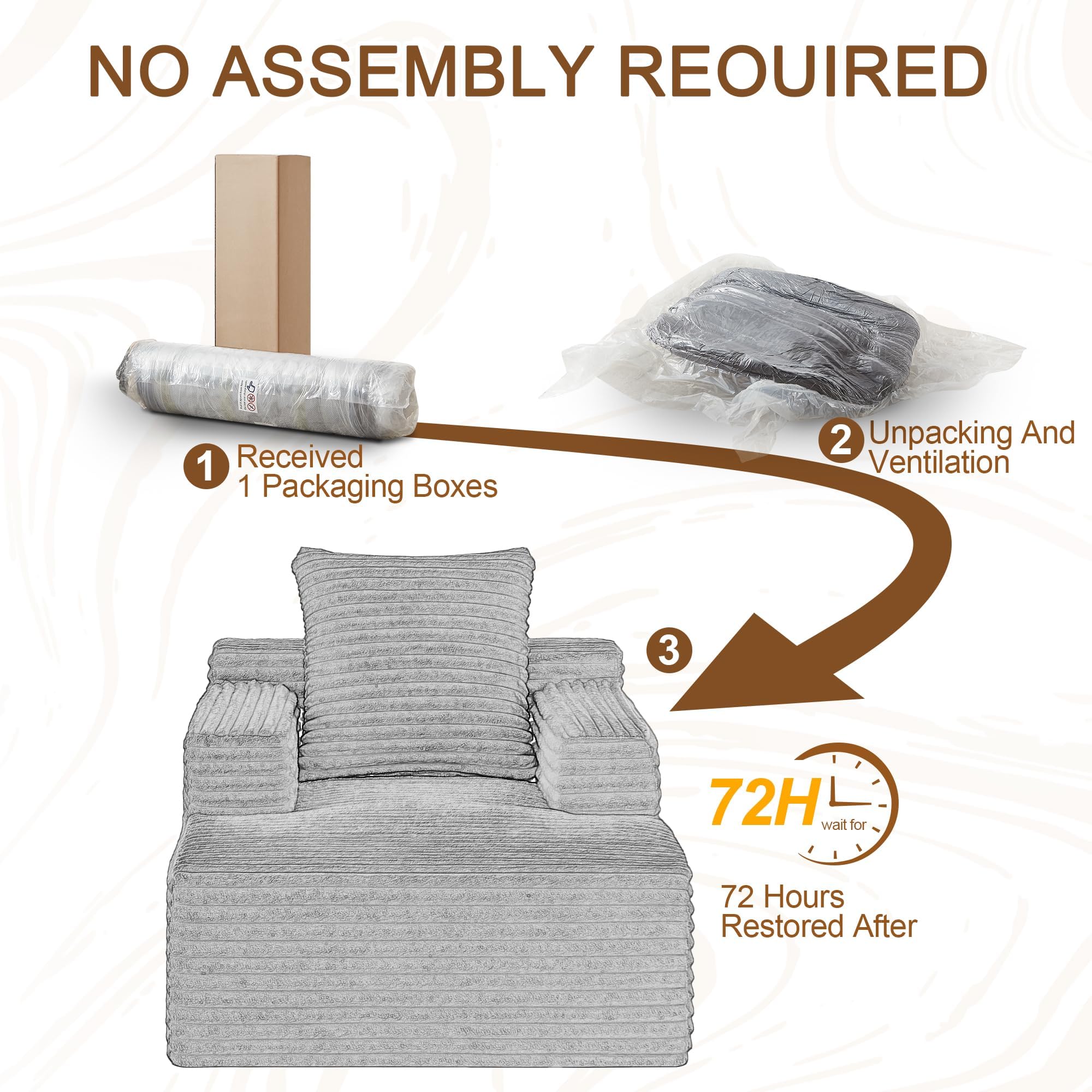 okwish Bodensofa, Boneless Sofa, Chaiselongue, Rosa 117 cm