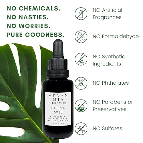 Miniatura 8 de Vegan Mia Aceite de romero orgánico USDA para el crecimiento del cabello con aceite de ricino y aceite de jojoba, tratamiento del cuero cabelludo y