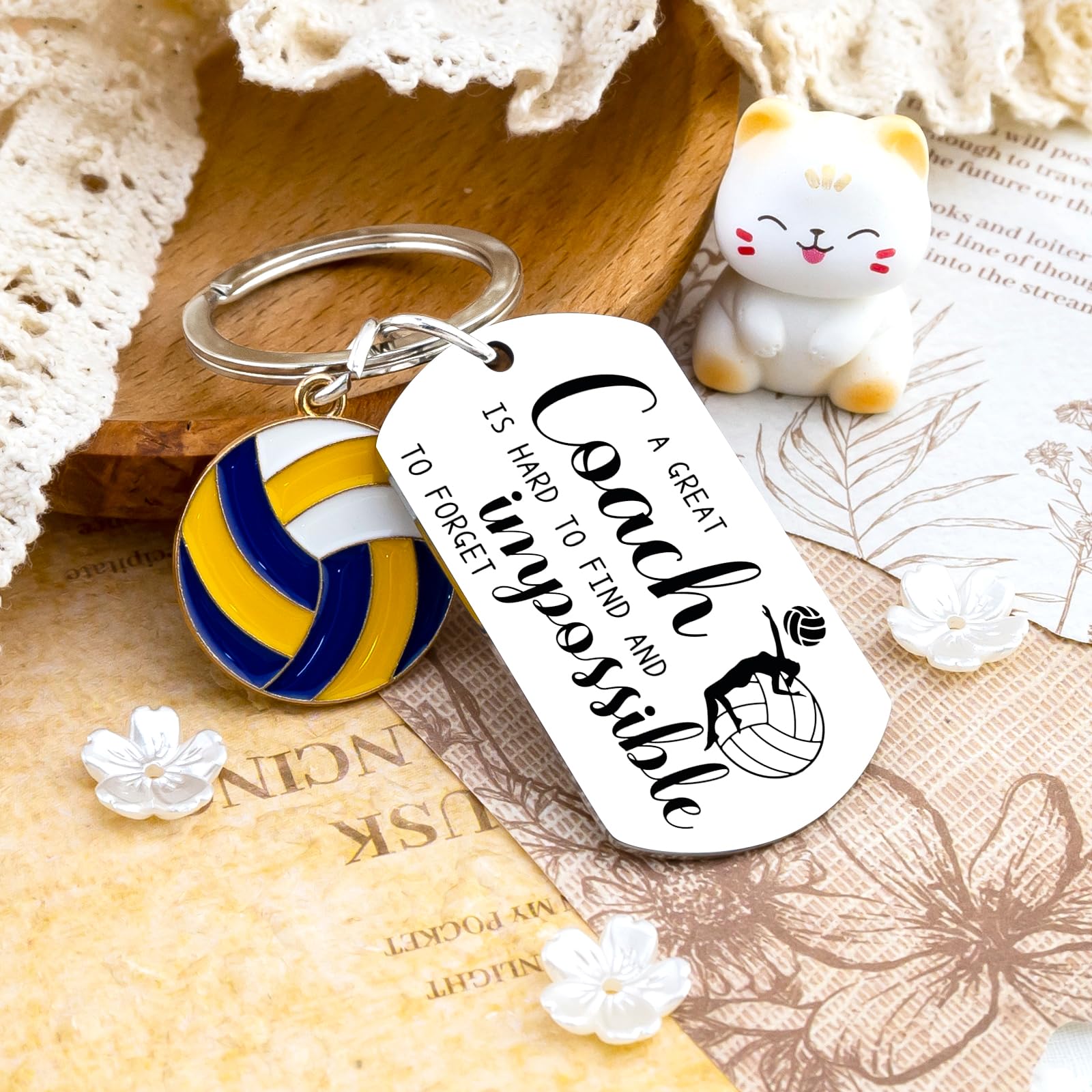 Coach Keychain Coach Gifts for Men Women Thank You Appreciation Gift for Coaches Volleyball Football Seccor