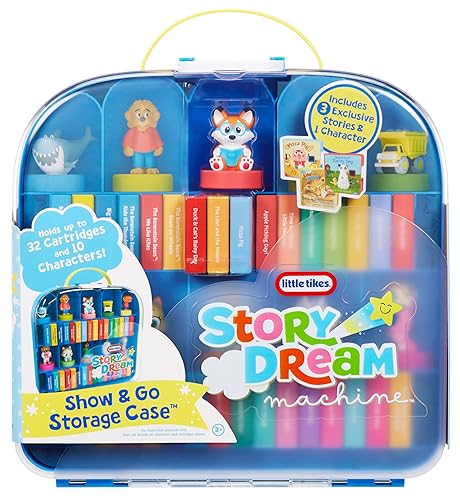 Little Tikes Story Dream Machine Show & Go Storage Case, Storytime, Books, Audio Play, Character, Carry Case, Gift and Toy for Toddlers and Kids Girls Boys Ages 3+