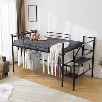 通気性抜群 高さ調整 木製 柵付き 下収納 傷防止 高級 ミドルベッド 色４種 通気性抜群 高さ調整 木製 柵付き 下収納 傷防止 高級 ミドルベッド