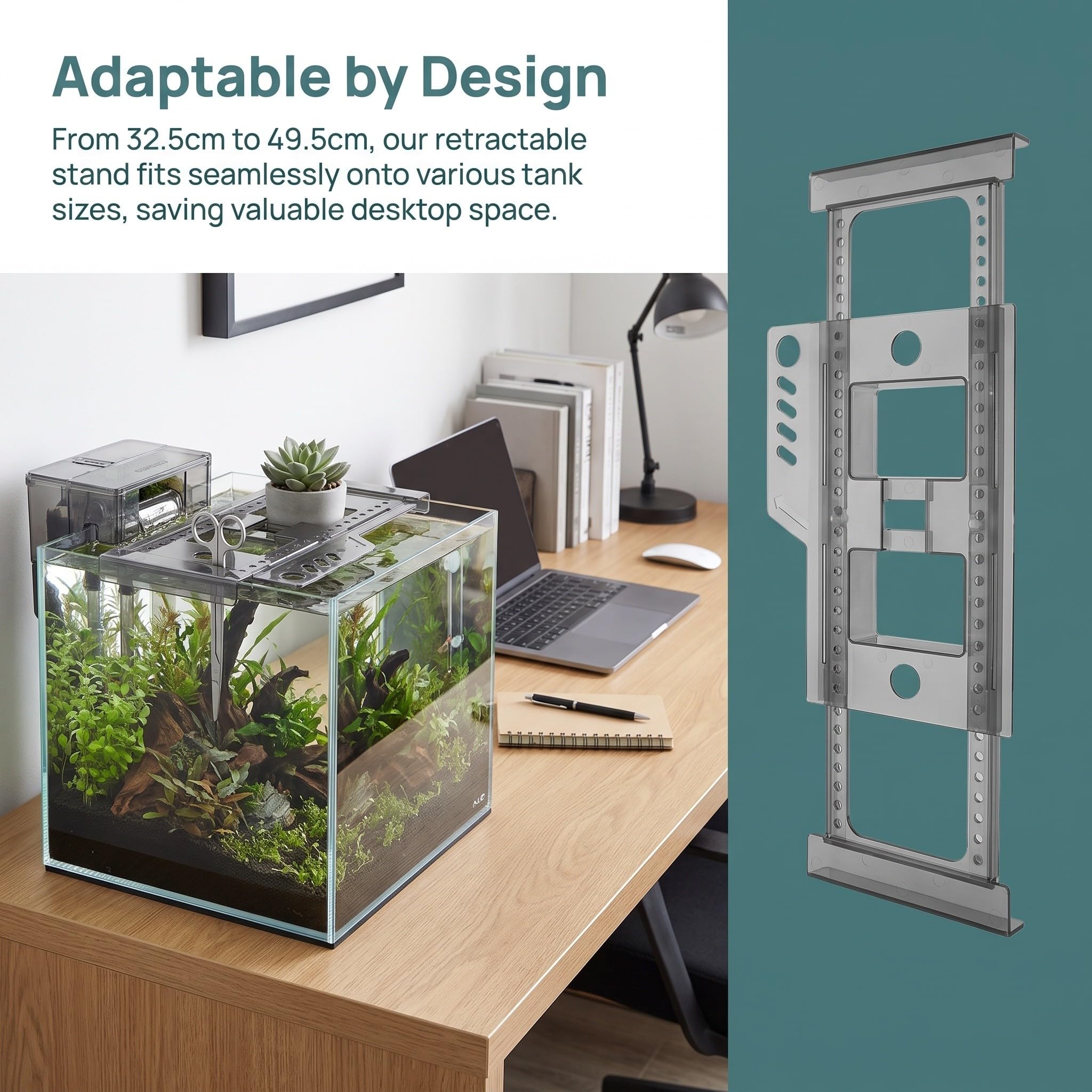 ibasenice Soporte telescópico para plantas hidropónicas de acuario de