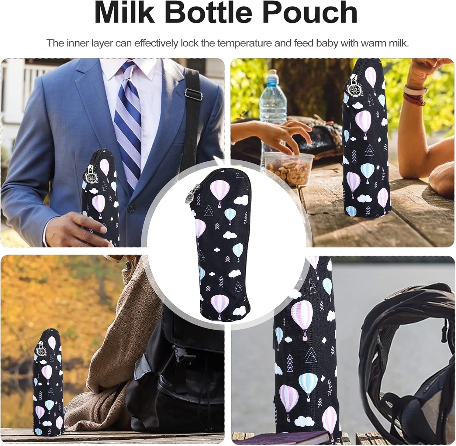 2pcs Insulated Bottle Bags Portable Breastmilk Storage Tote Thermal Pouch Travel Carrier