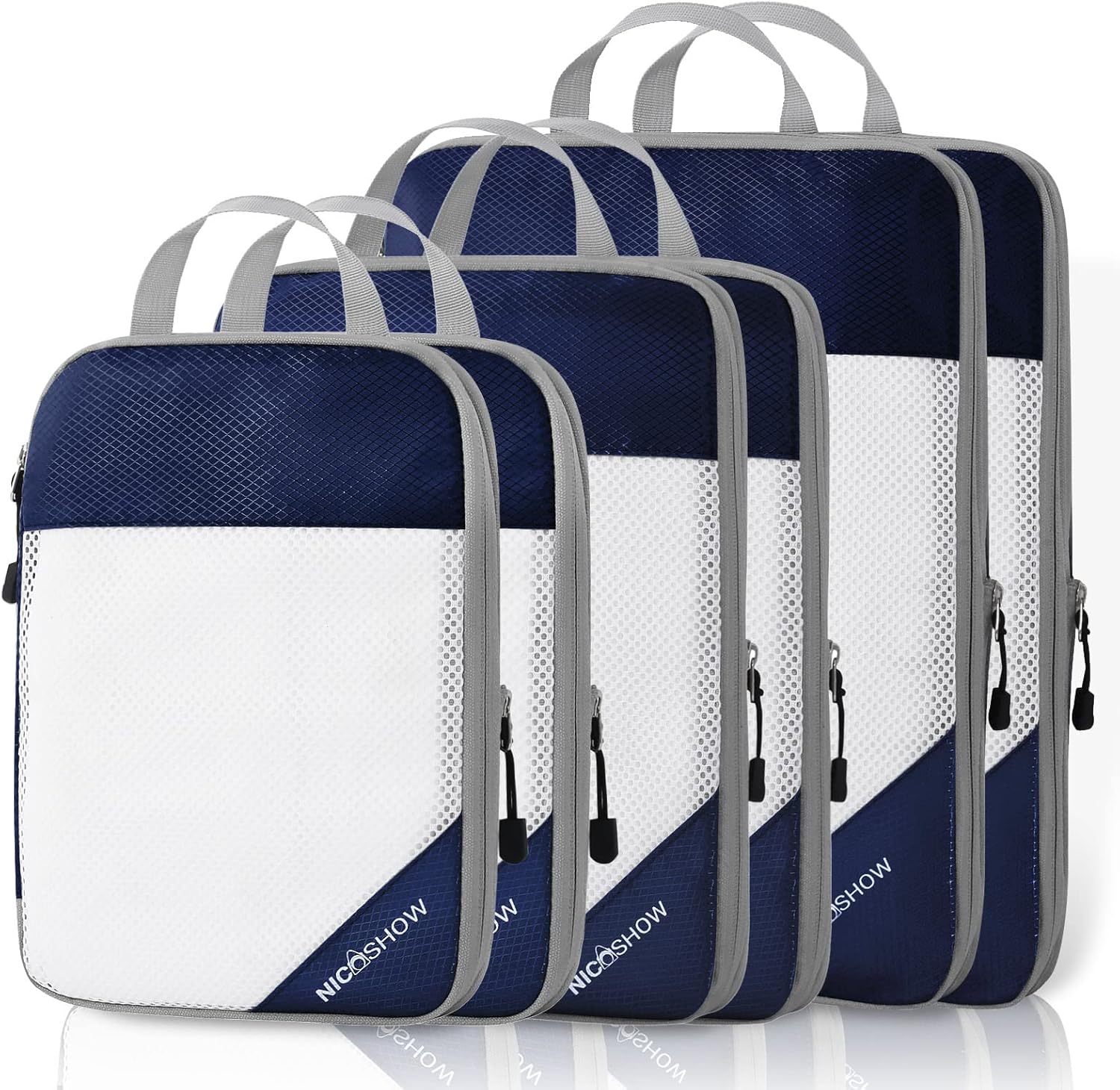 Compression Packing Cubes Travel Organizer, NICOSHOW Packing Cubes for