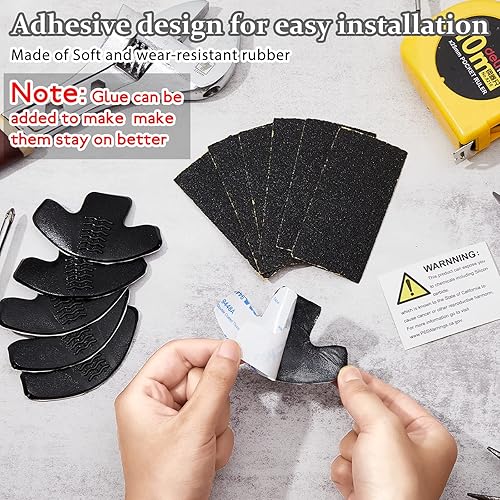 Miniatura 2 de Jadive Paquete de 6 protectores de puntera de botas de trabajo, protección de dedos de zapatos de trabajo de aplicación simple, protector de puntera