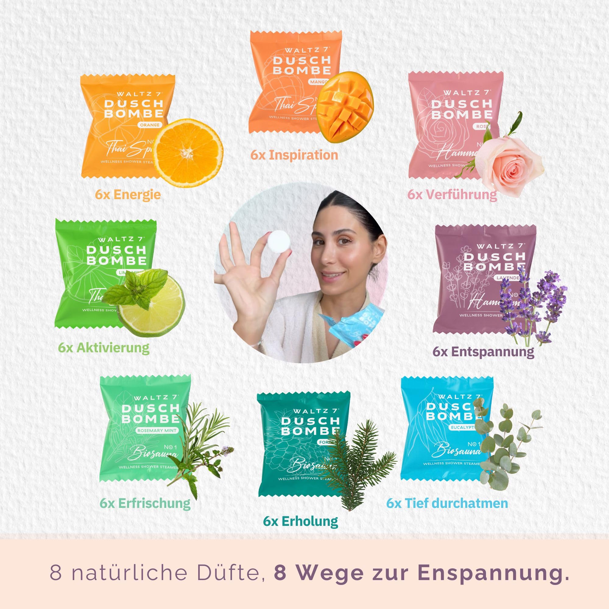 WALTZ 7 Shower Steamers Set (W7FNSKU-MEGA)