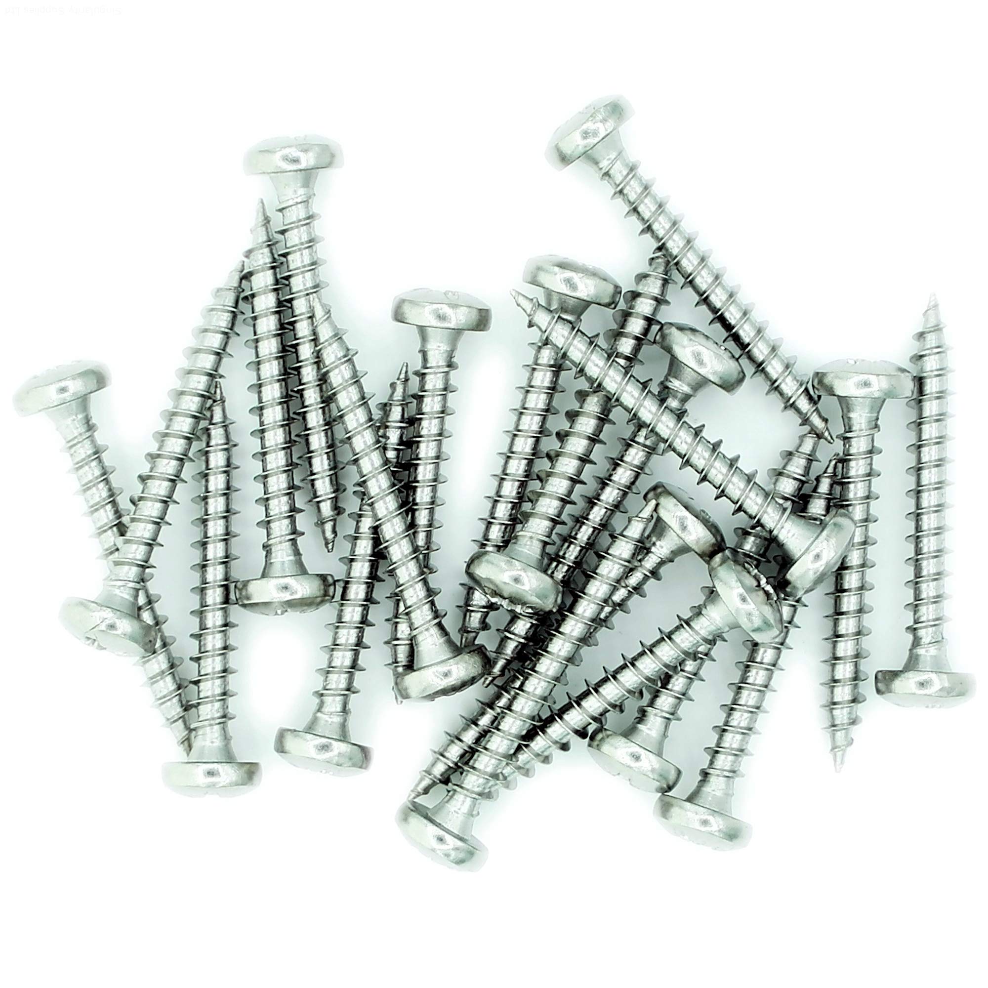 Singularity Supplies No.5 X 1.2 (3.5Mm X 30Mm) Pozi Pan Chipboard Screw - Stainless Steel (A2) (Pack Of 20)