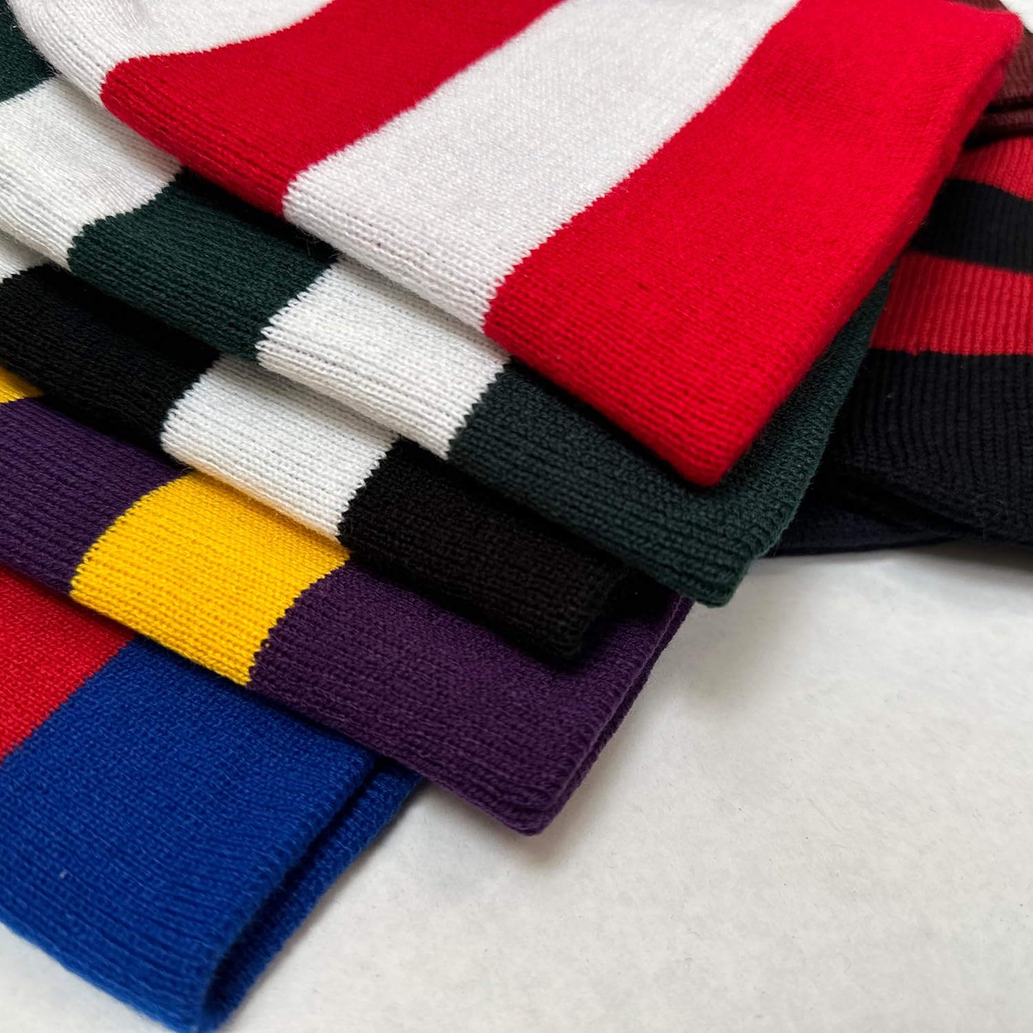 COUVER Striped Knit Warm Beanie with or Without Pom Pom Winter Hats - Image 5