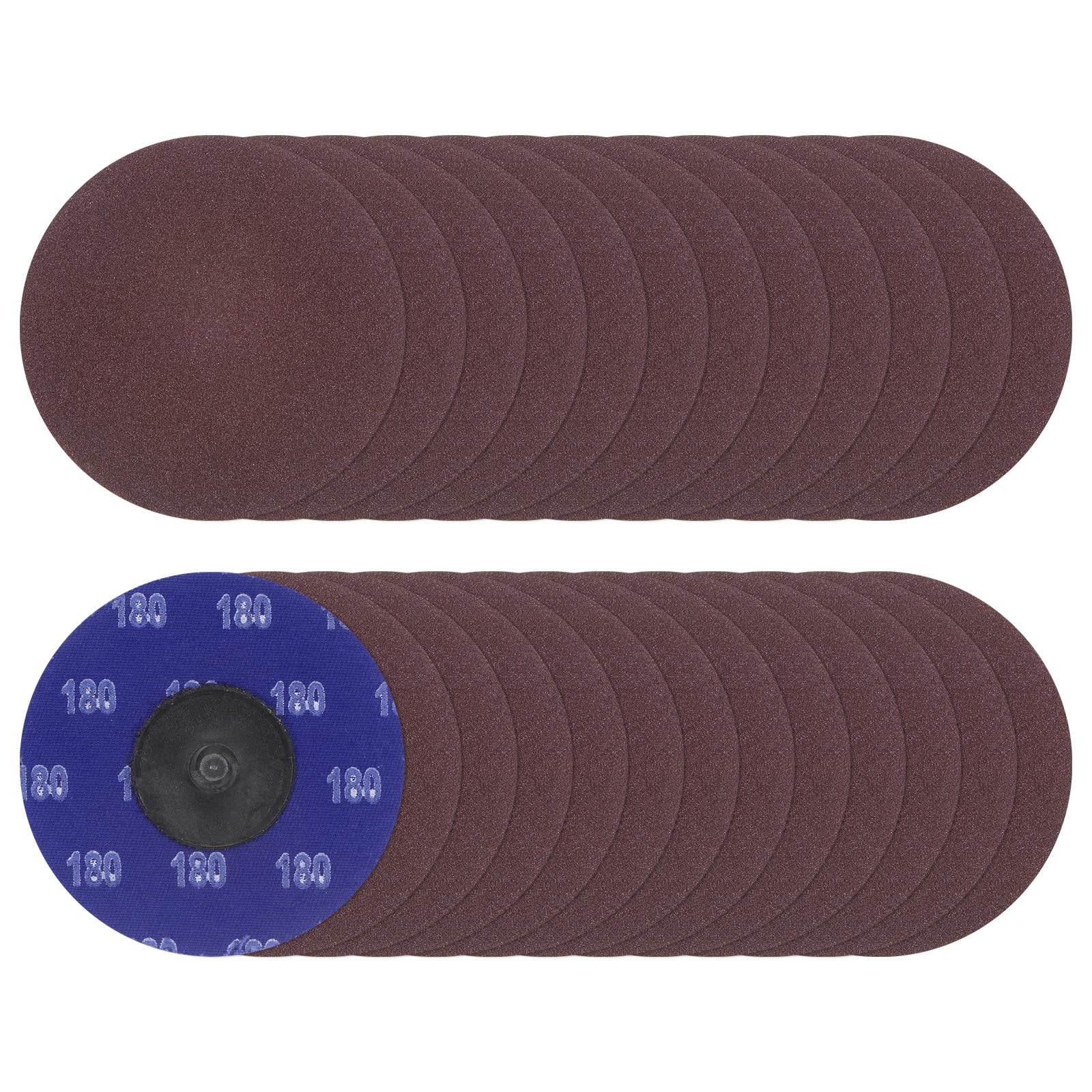 HARFINGTON 25pcs Quick Change Sanding Discs 3" 180 Grit R-Type Roll Lock Aluminum Oxide Conditioning Disc Sandpaper for Die Grinder Grinding Fast