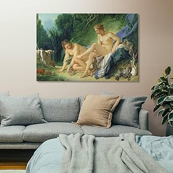 フランソワ・ブーシェ、【浴後のディアナ】、希少豪華画集画、新品高級