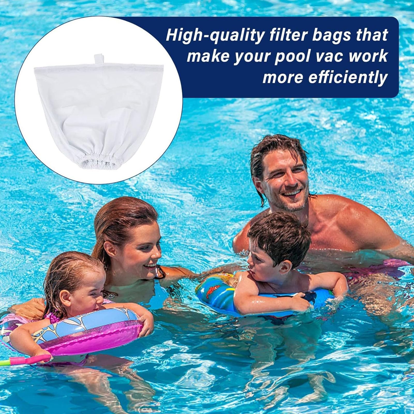 CHEOTIME Pool Cleaner Fine Filter Bag Replacement for Aquabot Filter Bag Products 8114,Fits Pool Spa Part Small Wheeled Aquabot Cleaners S 2 40 Pura 5X