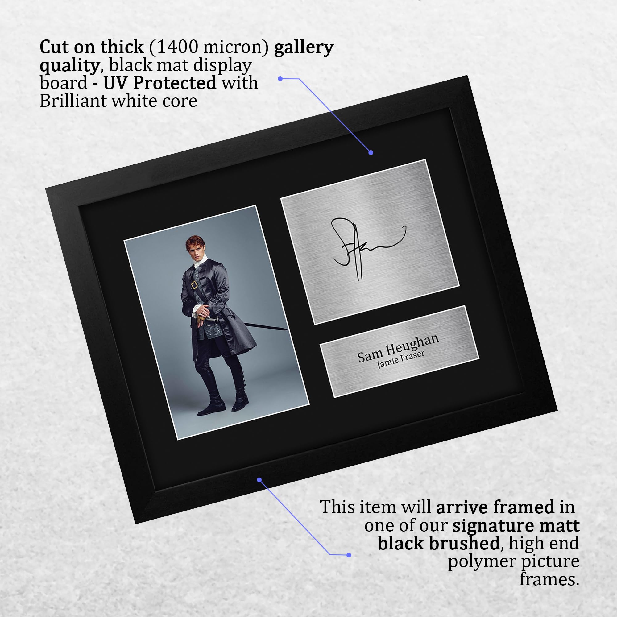 Amazon.com: HWC Trading Sam Heughan Outlander Framed Gifts Printed