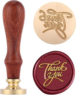 Yoption Thank You Wax Seal Stamp, Vintage Sealing Wax Stamp for Wedding Party Invitations Envelopes Gift Wrapping