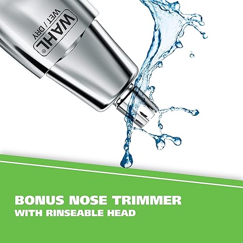 Miniatura 4 de Wahl Groomsman - Kit de recorte de barba recargable para bigotes vello de nariz detalles y aseo ligeros con recortadora de nariz eléctrica húmeda y