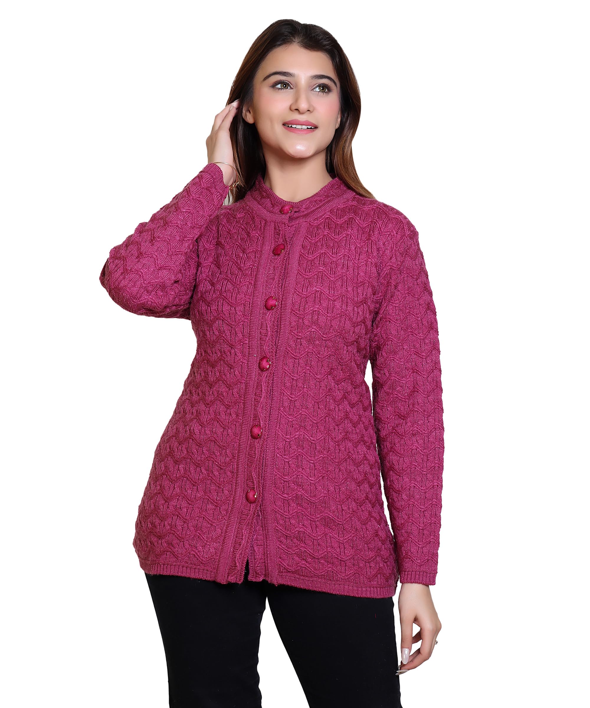 Winter wear Acrylic Lady Cardigan/Sweater for Casual and Evening outings