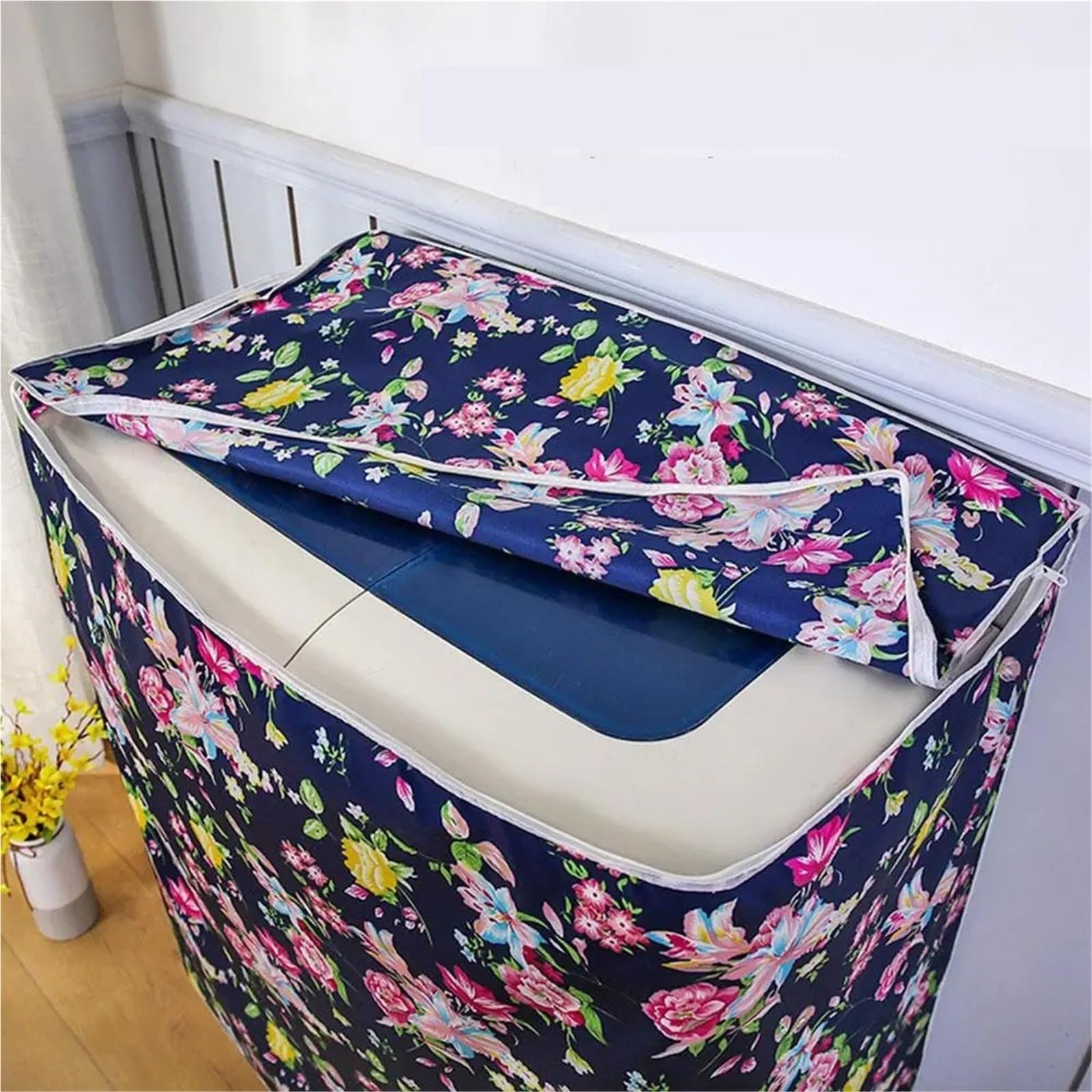 2 pezzi di copertura for lavatrice impermeabile resistente al sole, cerniere, for asciugatrice, forniture for la casa per Interno(Pink A)