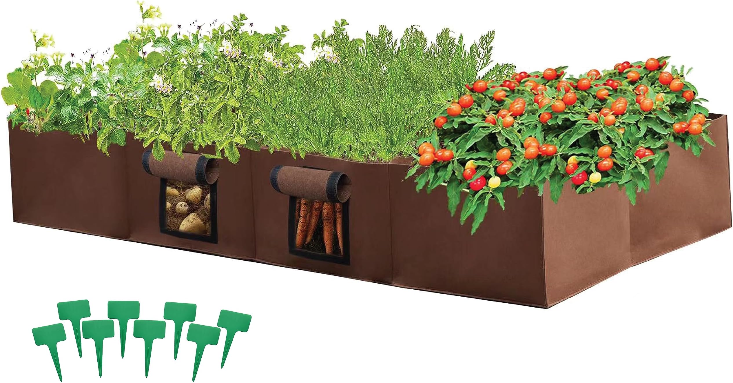 UHBGT 4 x 2 ft Plant Grow Bags, Fabric Raised Garden Beds