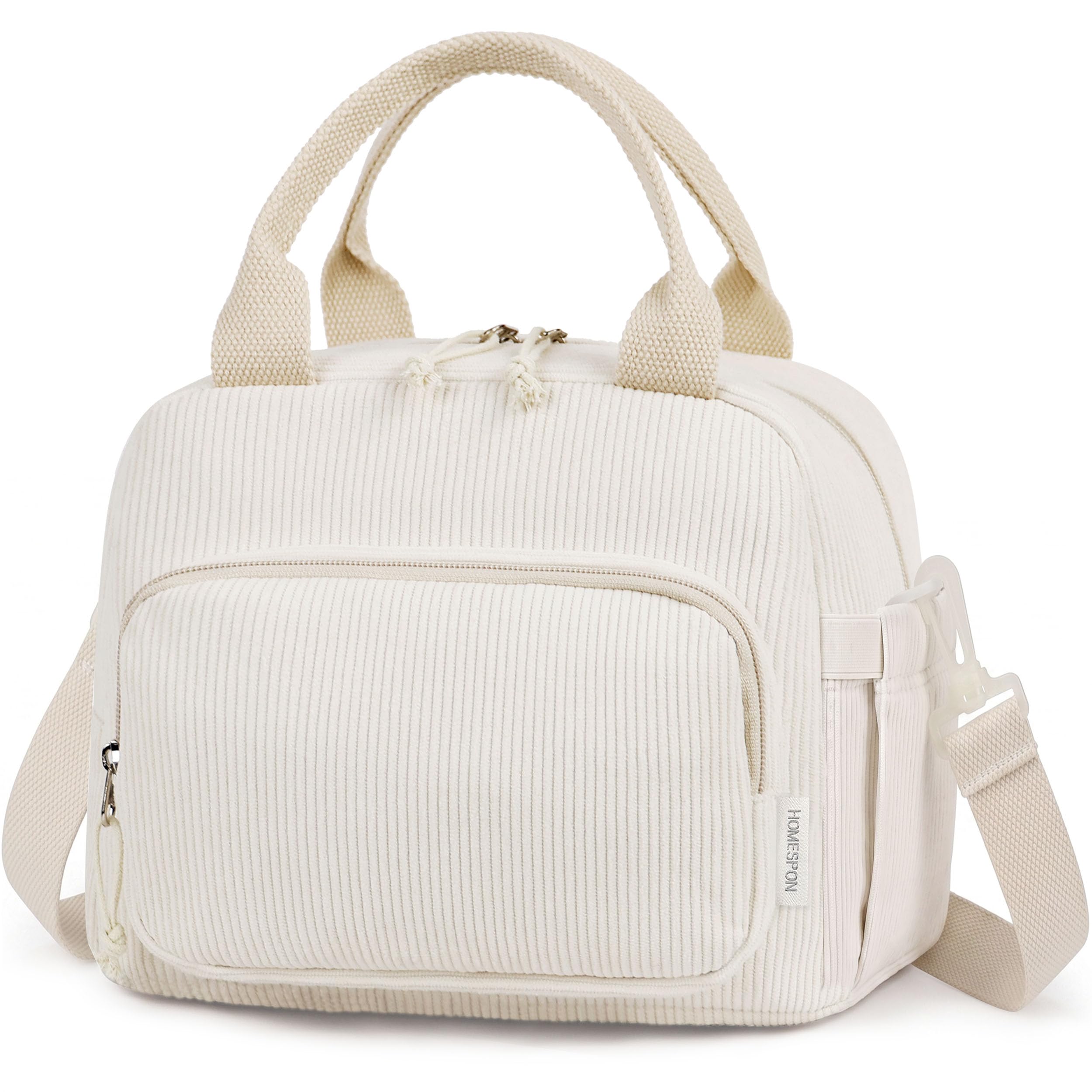 HOMESPON Insulated Lunch Bag for Women Men Adult Cute Corduroy Cool Bag Lunch Box Container Large Capacity Lunch Tote for Work School or Picnic