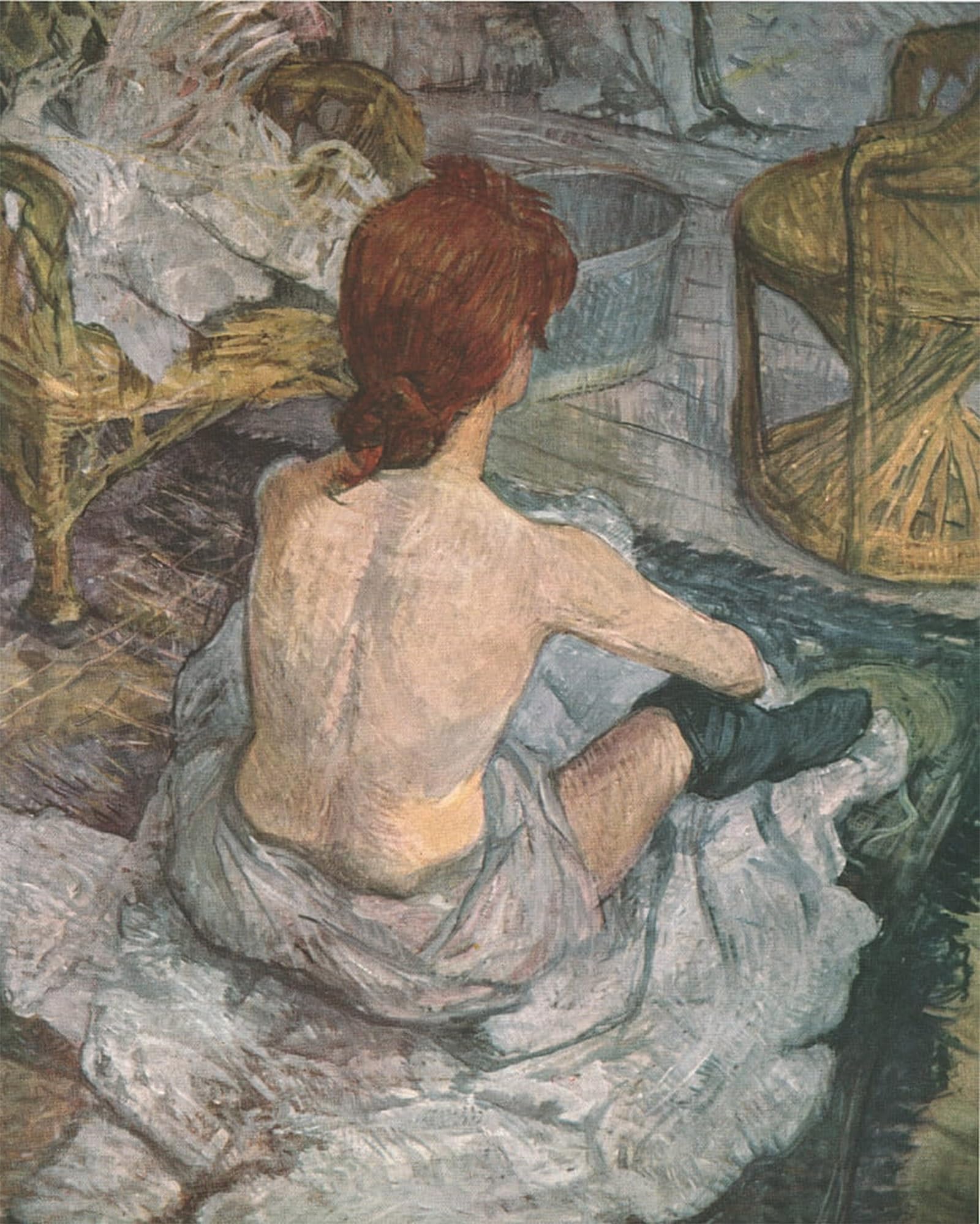ARTXLXXBN Famous Art Print Poster Vintage Wall Art the Toilet by Henri De Toulouse Lautrec Canvas Art Poster for Home Decor 60x90cm