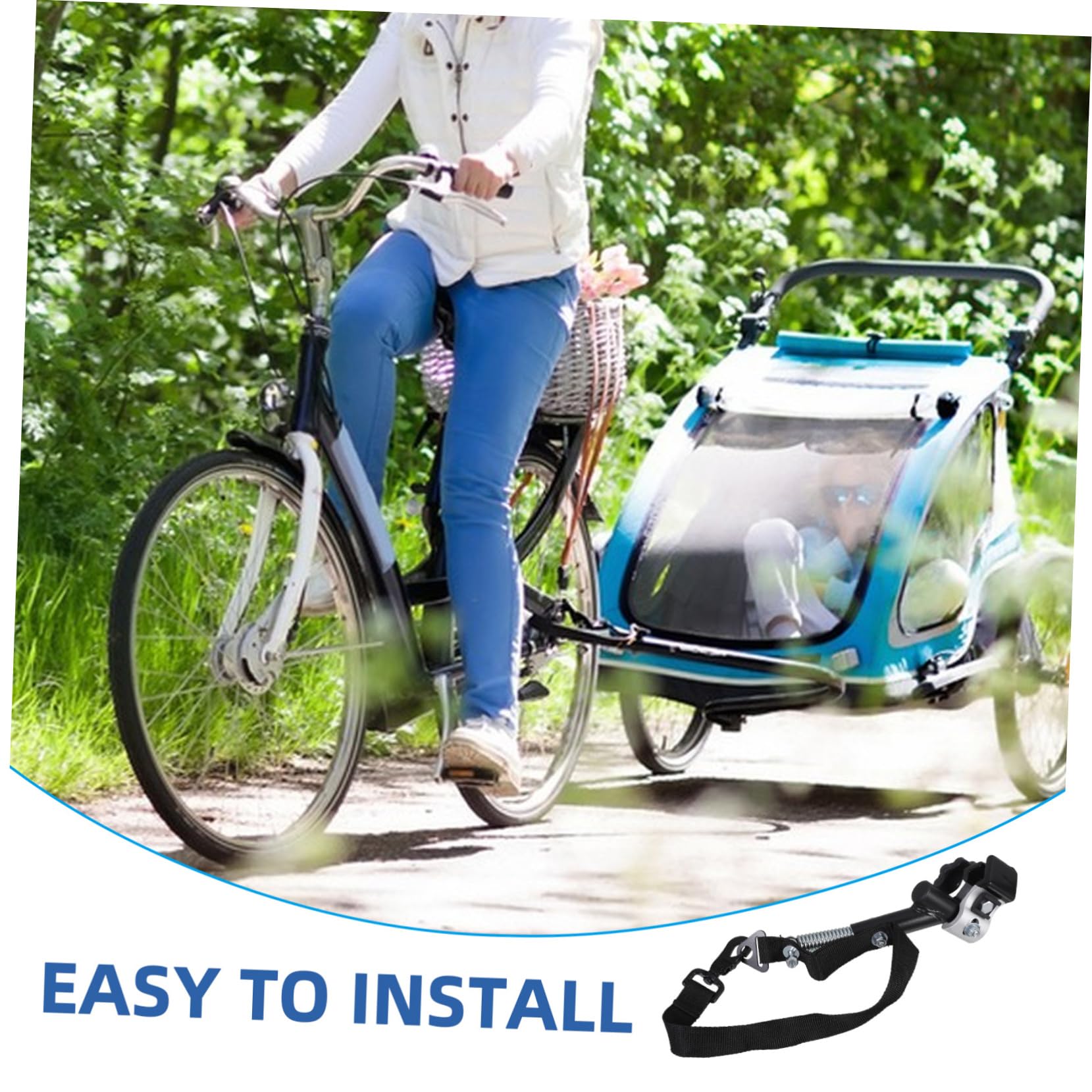 Toyvian Anhängeradapter für Fahrrad aus Aluminiumlegierung Kompatibel mit Rundrohren 19-32mm Schwarz Langlebiger Fahrradkupplungsadapter für Anhänger