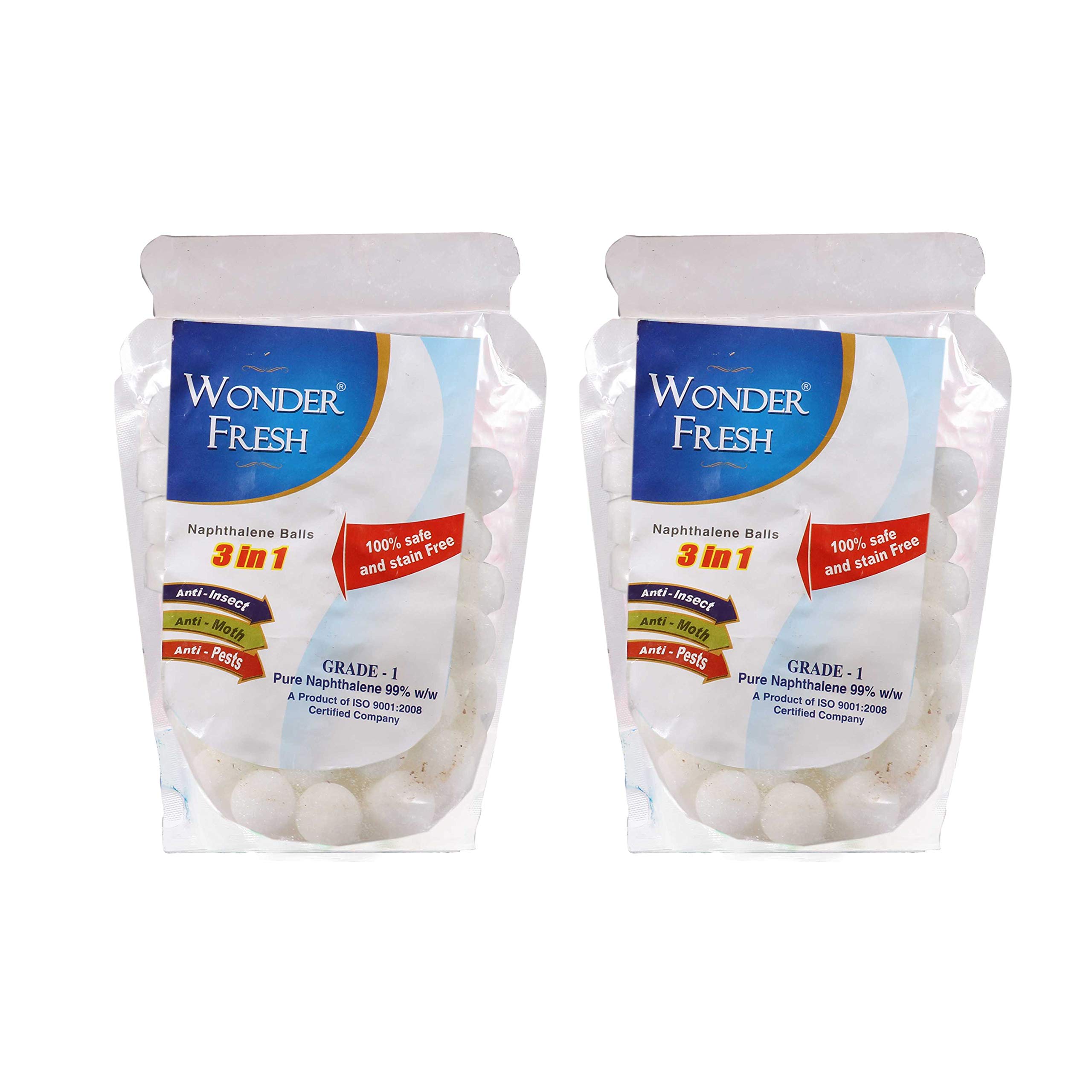 Wonder Fresh White Naphthalene Balls 500 GM (Pack Of 2)