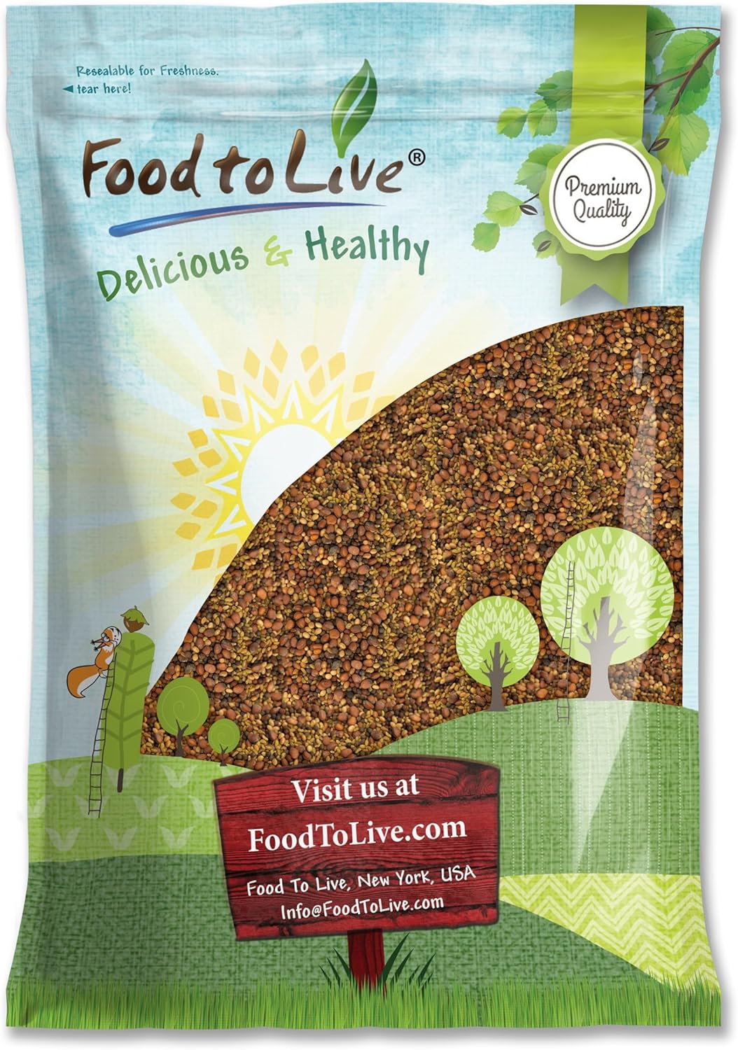 Food to Live Salad Mix of Sprouting Seeds, 10 Pounds – Broccoli, Clover, Radish, Alfalfa, Kosher, Raw, Vegan