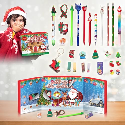Calendarios de Adviento de lujo para Navidad 2022, 24 días de sorpresas, calendario de cuenta regresiva para niños, artículos escolares de disponible en Yaxa Colombia