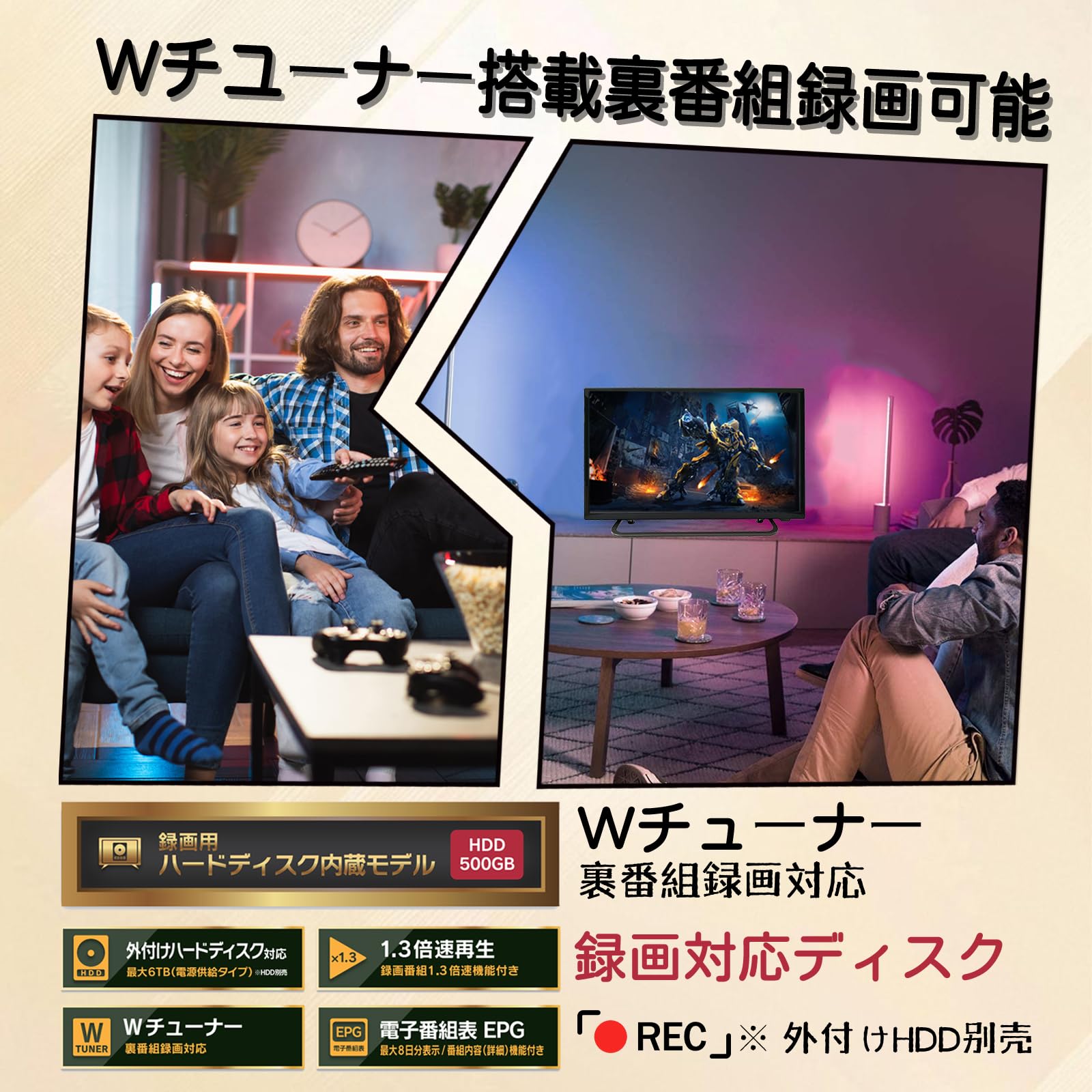 Amazon | ASTEX 24インチ 液晶テレビ 地上・BS・CSデジタル対応 W