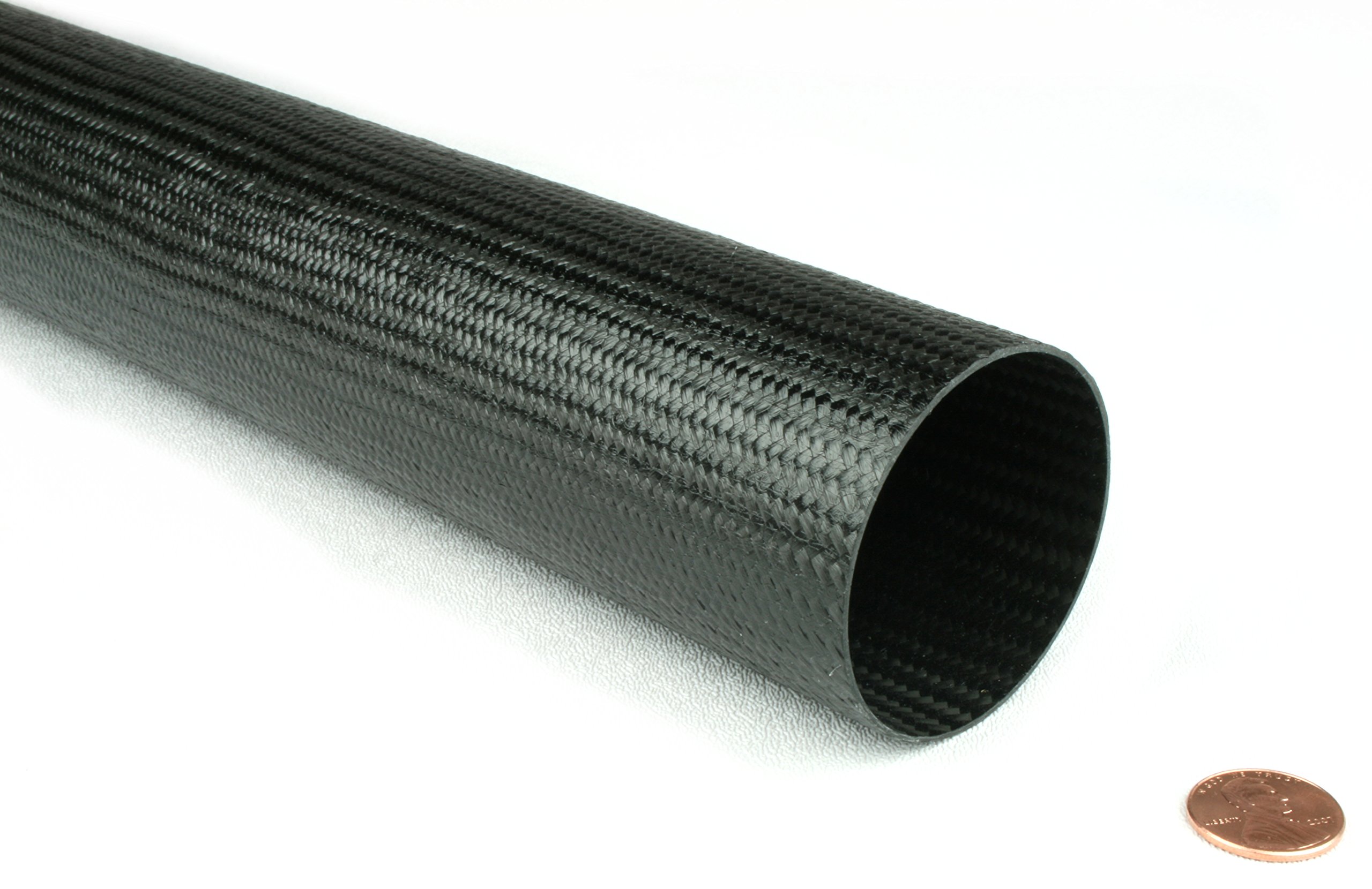 Braided Carbon Fiber Round Tubing - 2" Inside Diameter x 96"
