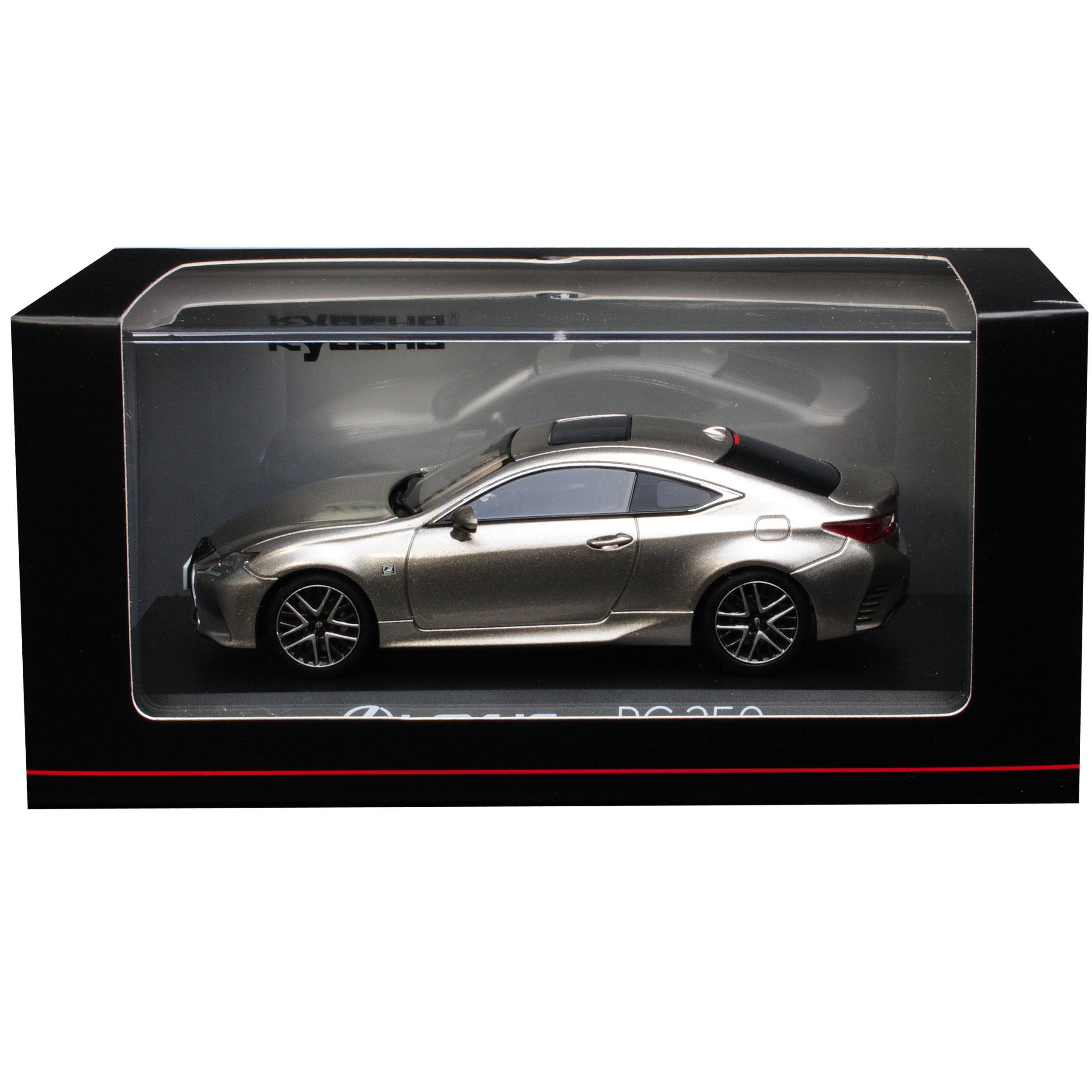 alles-meine.de GmbH Lexu. RC 350 F-Sport Coupe Silber Sonic Titanium Ab 2015 1/43 Kyosho Modell Auto mit individiuellem Wunschkennzeichen