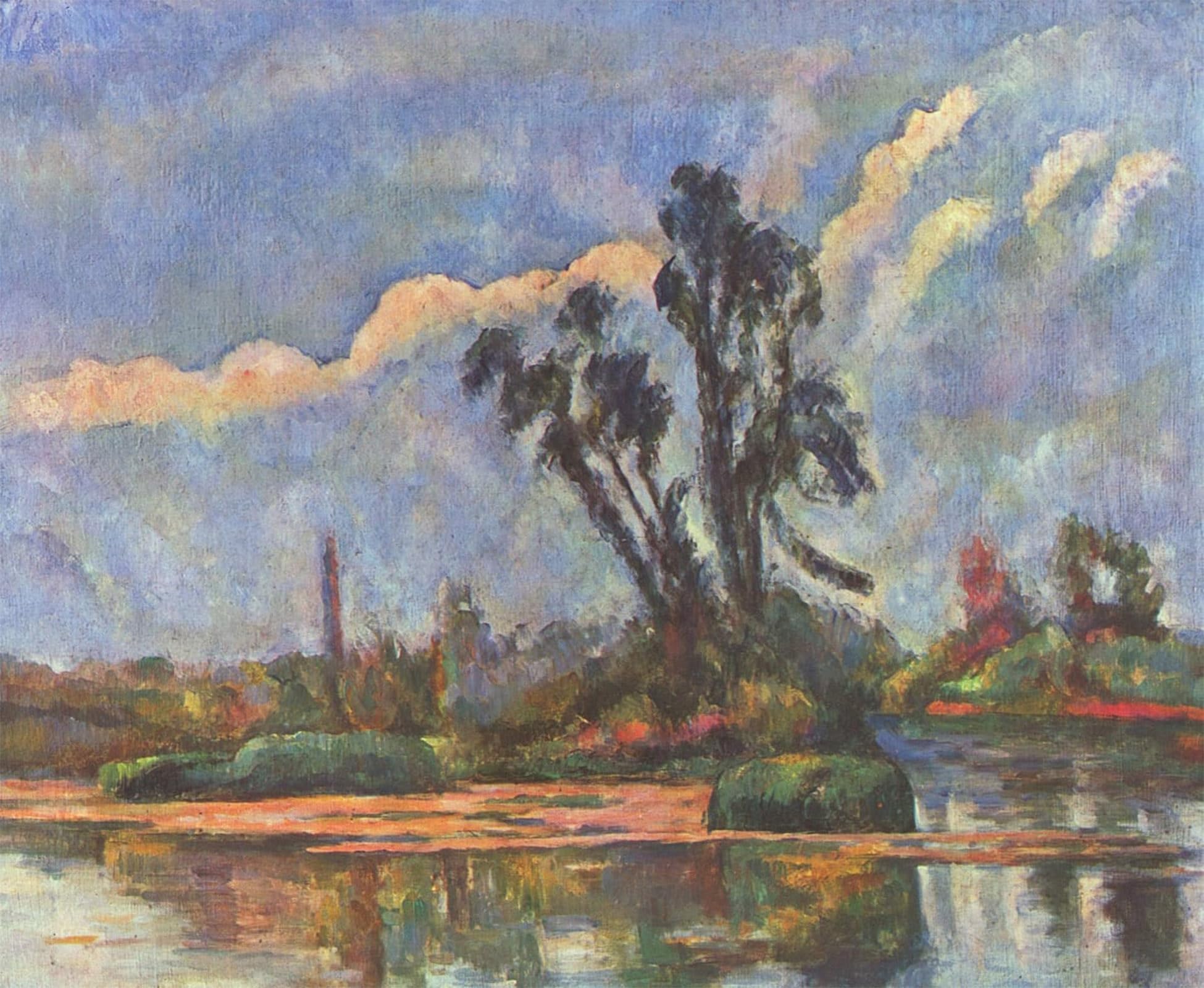 Posteriik No Frame Famous Print Pop Art Wall Art Graffiti Banks Of The Oise By Paul Cézanne Art Prints For Home Decor 60X90cm